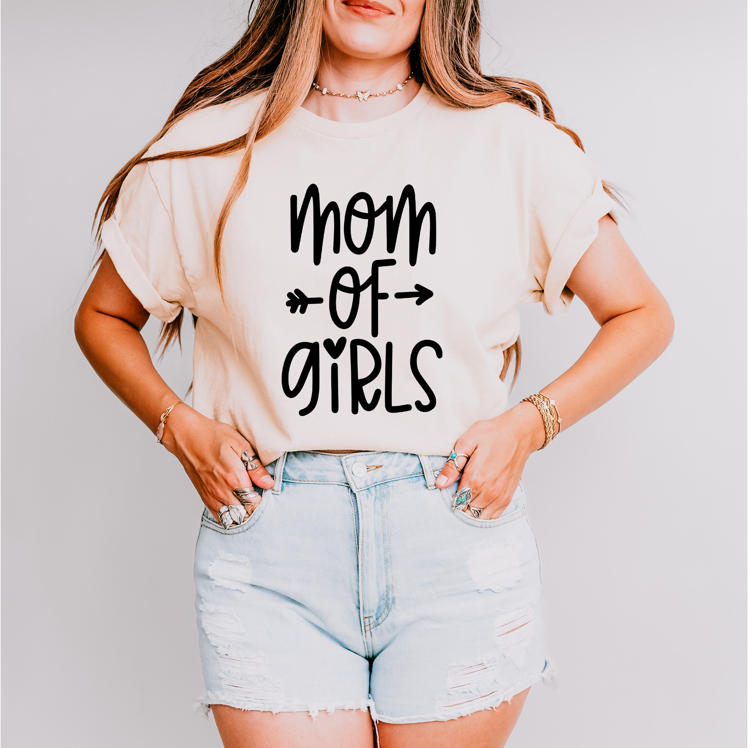 Mom Of Girls Mother's Day Unisex Crewneck T-Shirt Sweatshirt Hoodie