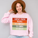 I Went From Mama Mother's Day Unisex Crewneck T-Shirt Sweatshirt Hoodie