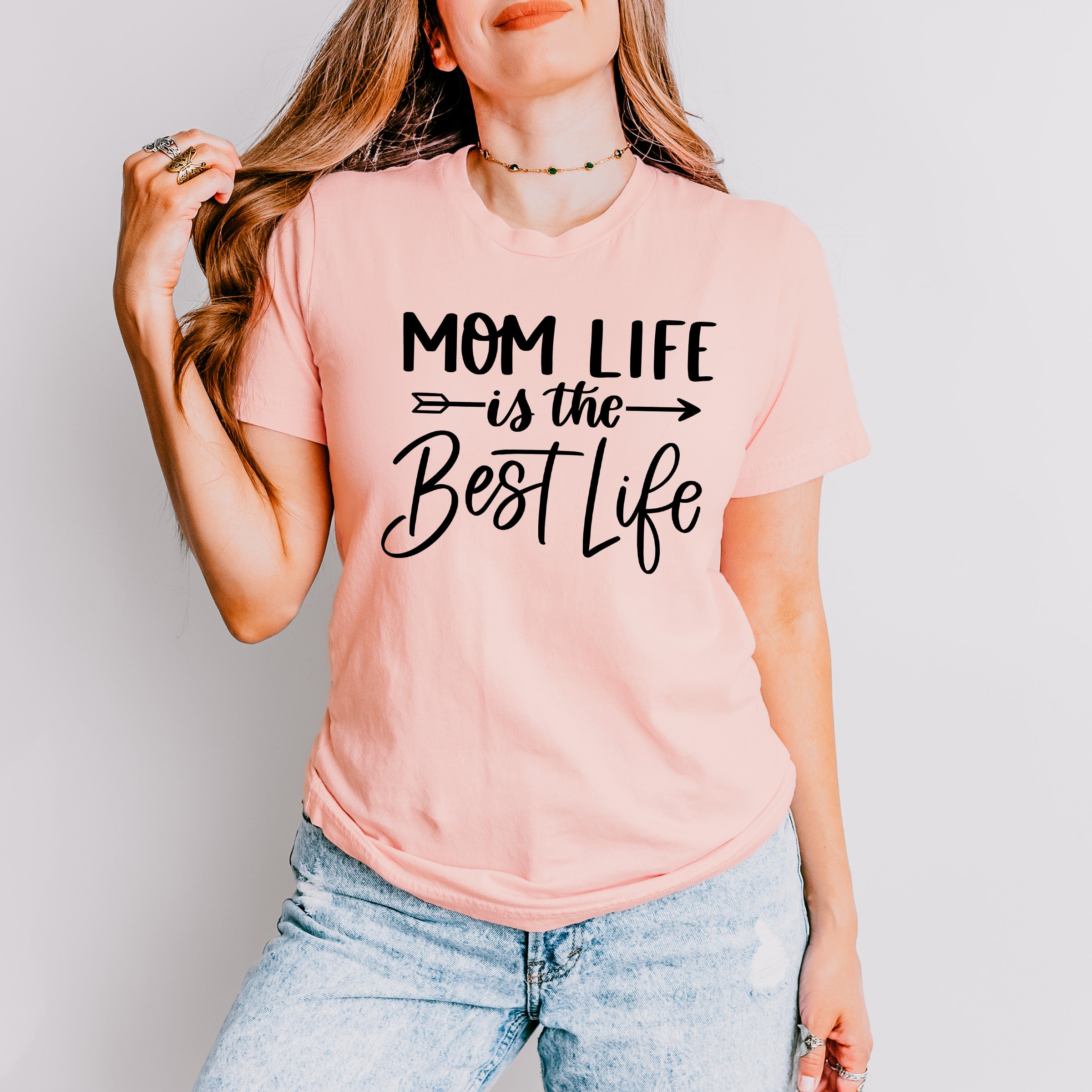 Mom Life Best Life Mother's Day Unisex Crewneck T-Shirt Sweatshirt Hoodie