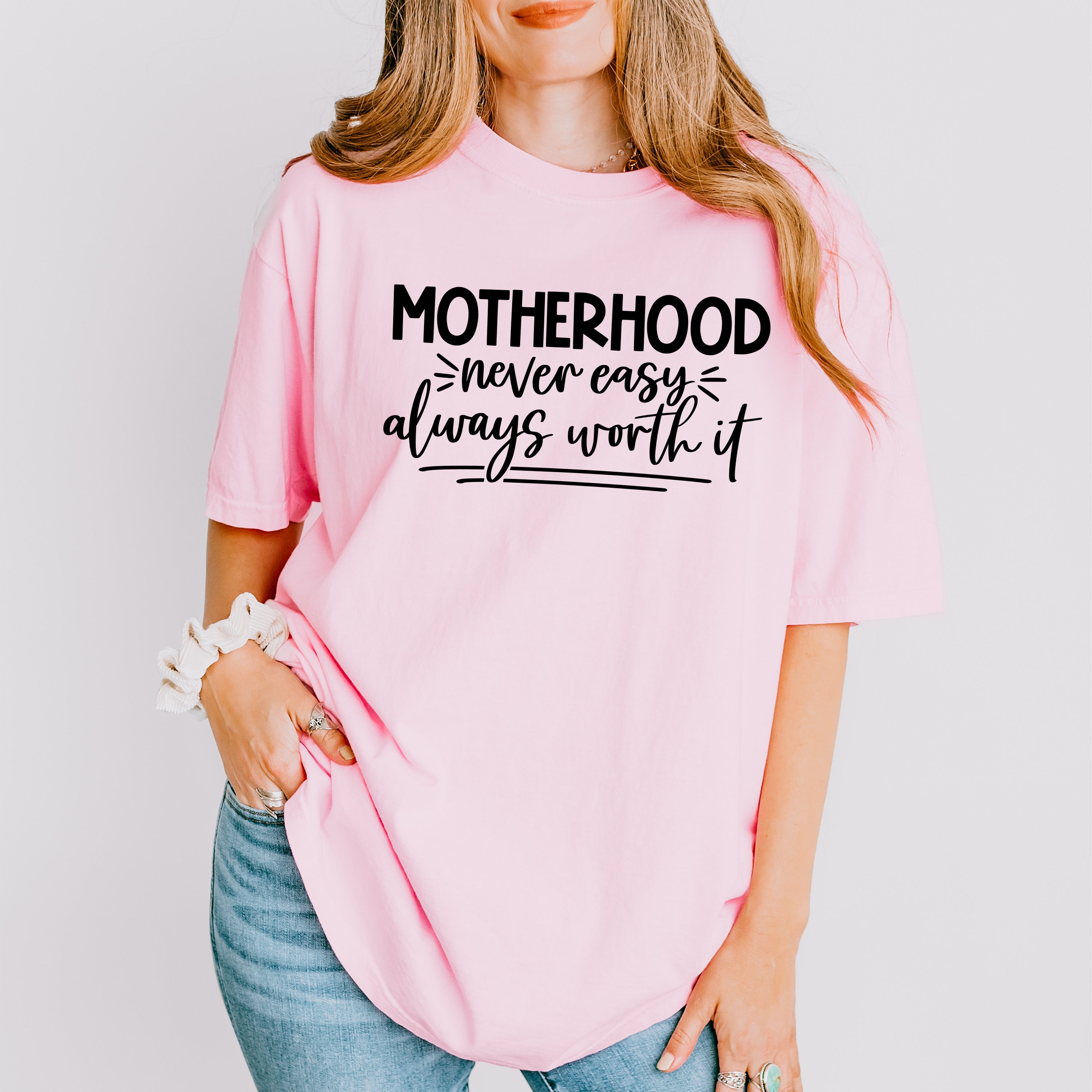 Motherhood Always Worth It Mother's Day Unisex Crewneck T-Shirt Sweatshirt Hoodie