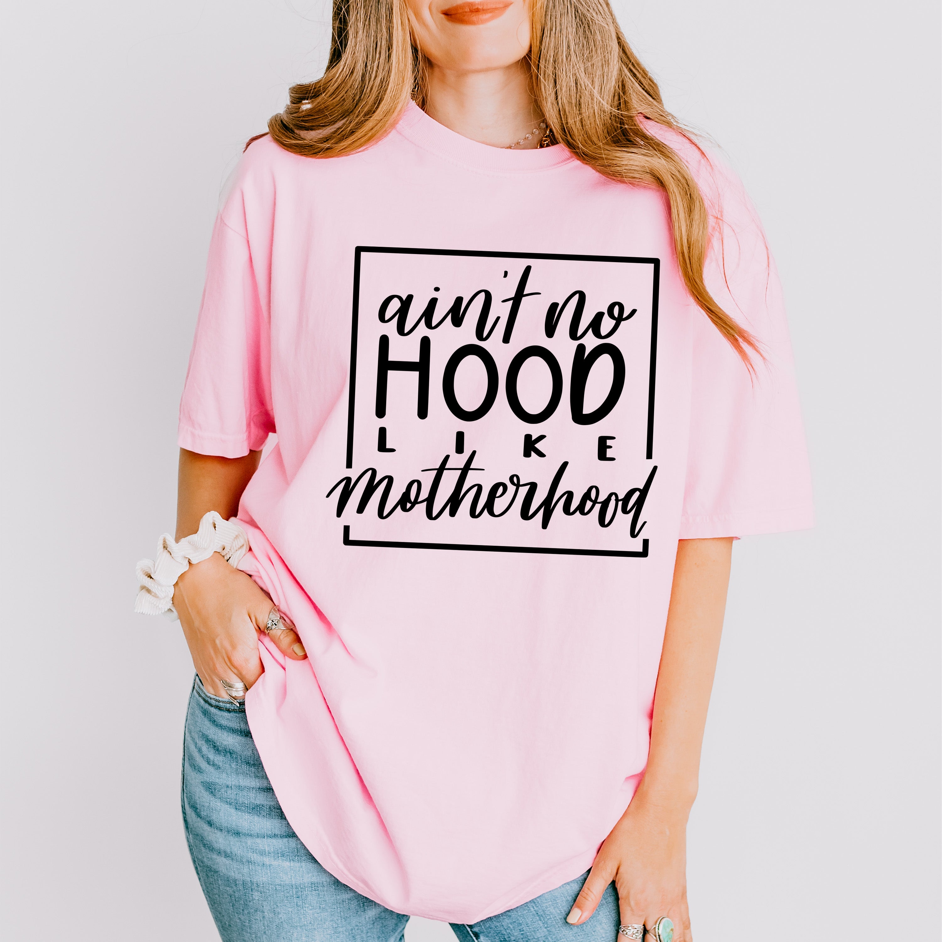 No Hood Like Motherhood Mother's Day Unisex Crewneck T-Shirt Sweatshirt Hoodie