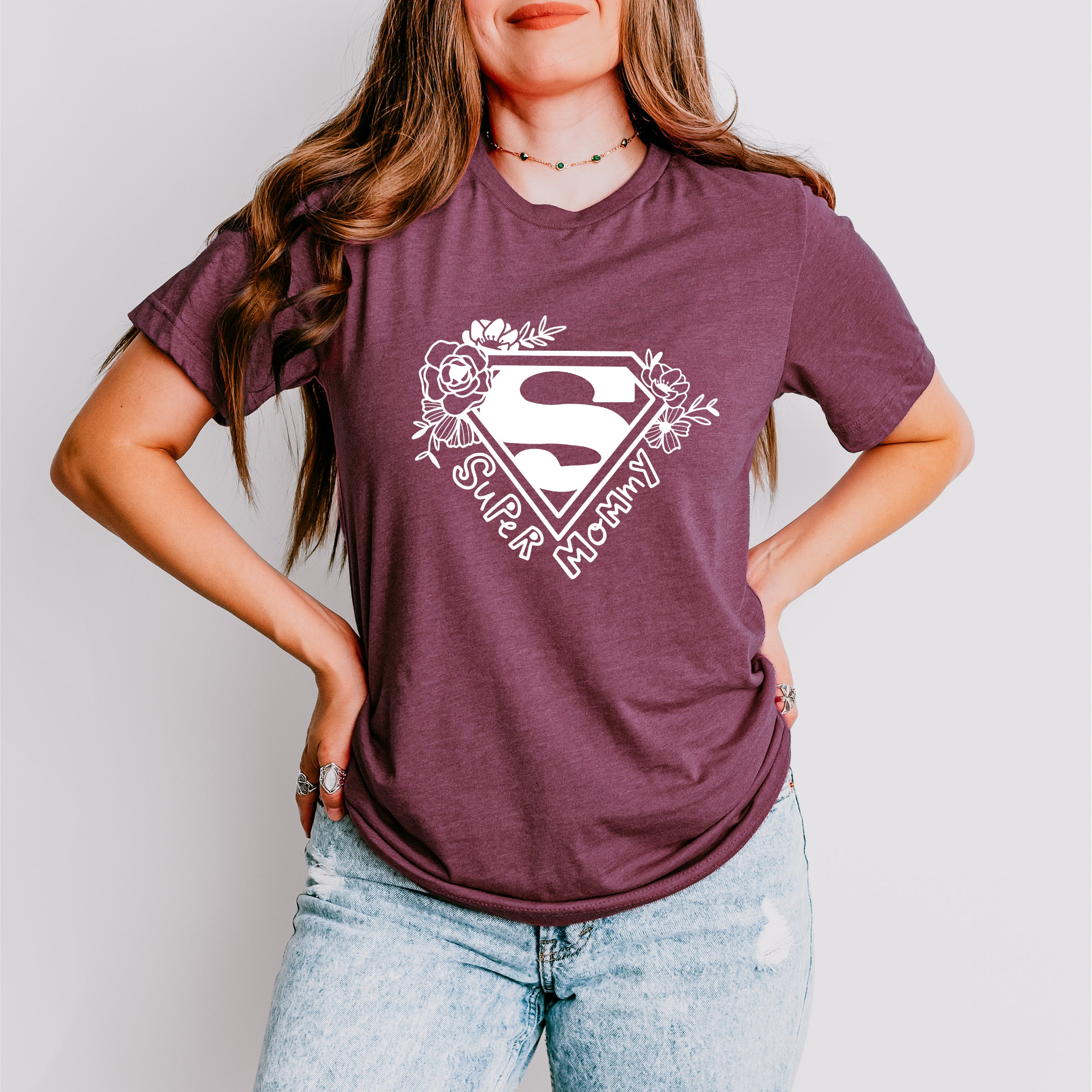 Super Mommy Mother Mother's Day Unisex Crewneck T-Shirt Sweatshirt Hoodie