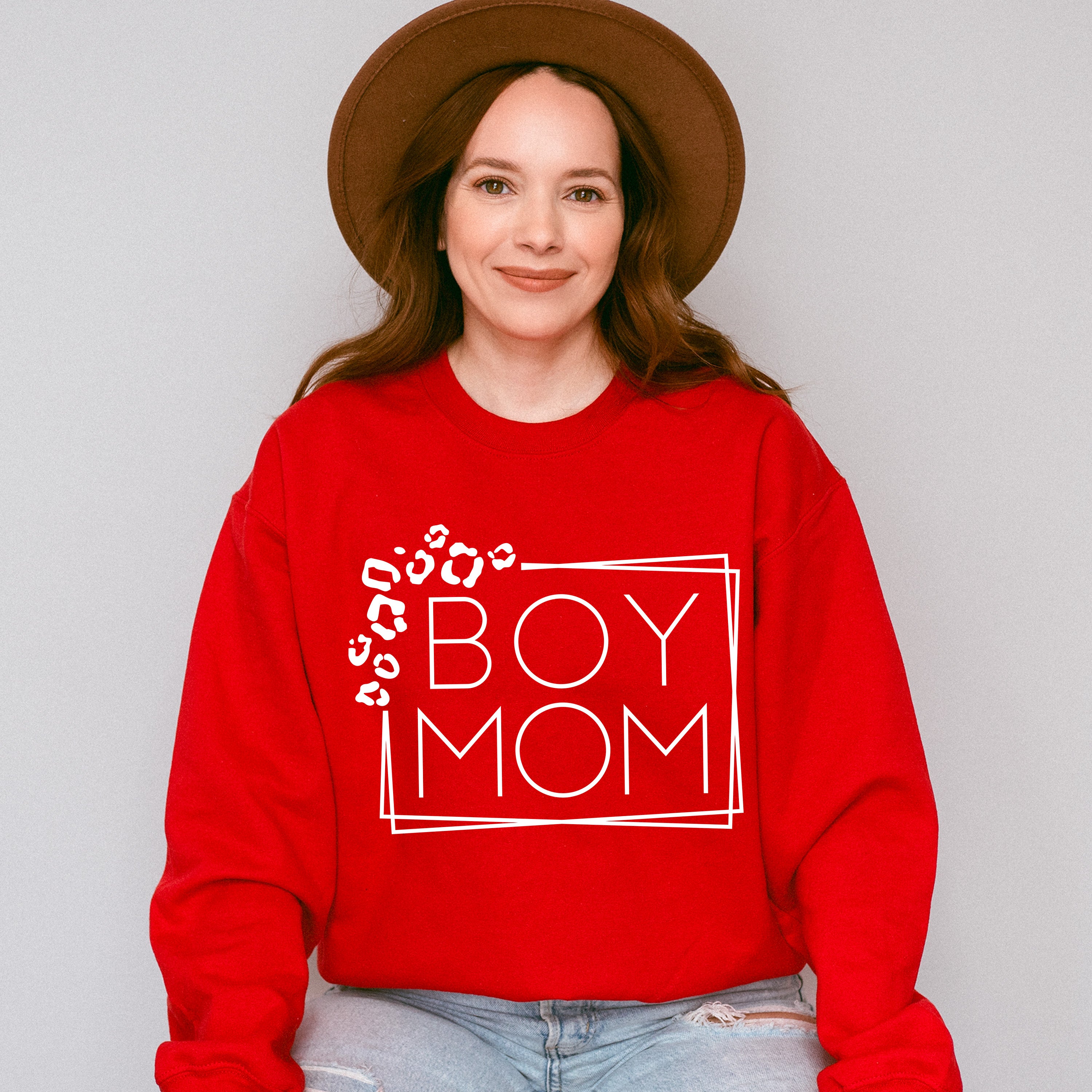 Boy Mom Mother Mother's Day Unisex Crewneck T-Shirt Sweatshirt Hoodie