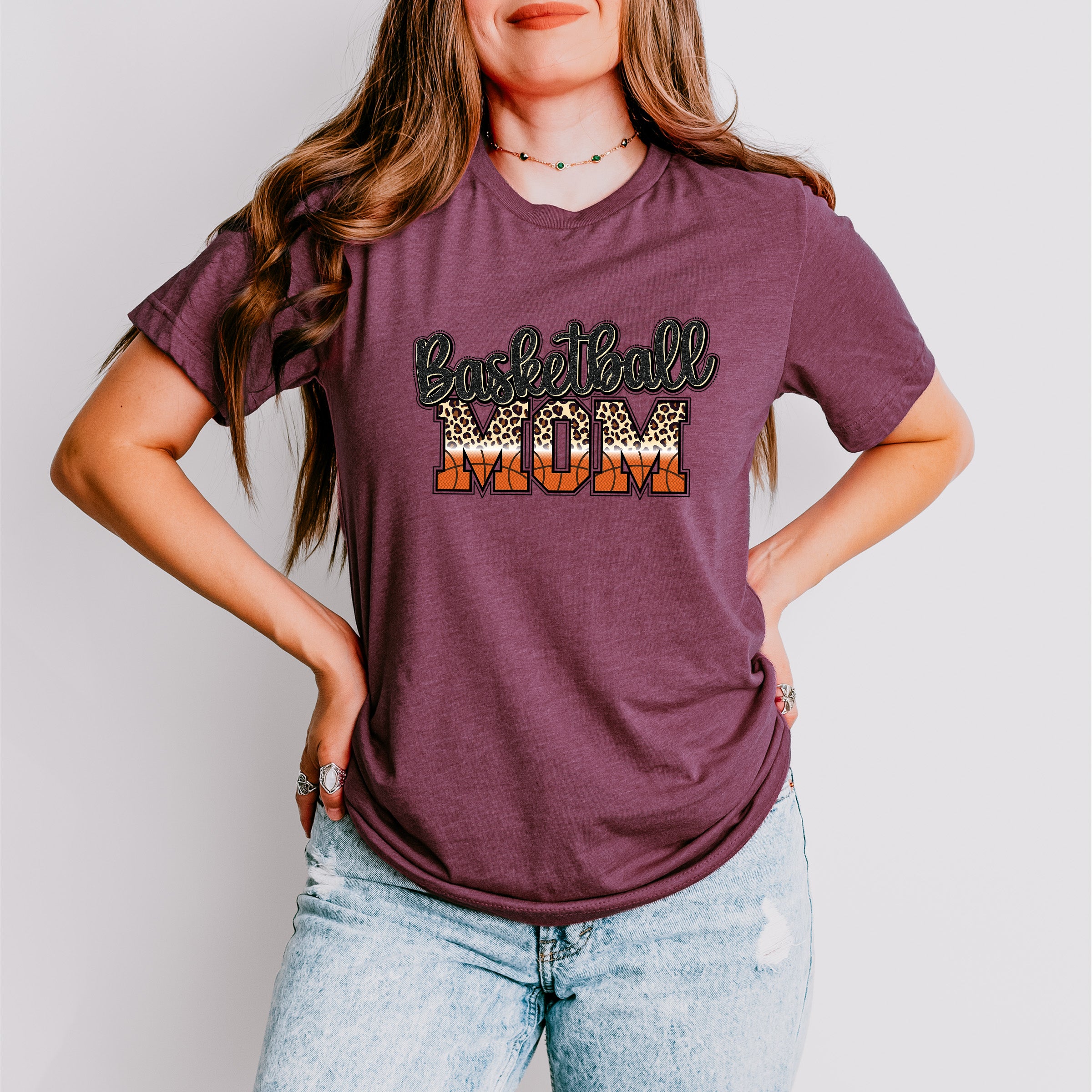Basketball Mom Mother Mother's Day Unisex Crewneck T-Shirt Sweatshirt Hoodie