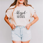 Blessed Mama Mother's Day Unisex Crewneck T-Shirt Sweatshirt Hoodie
