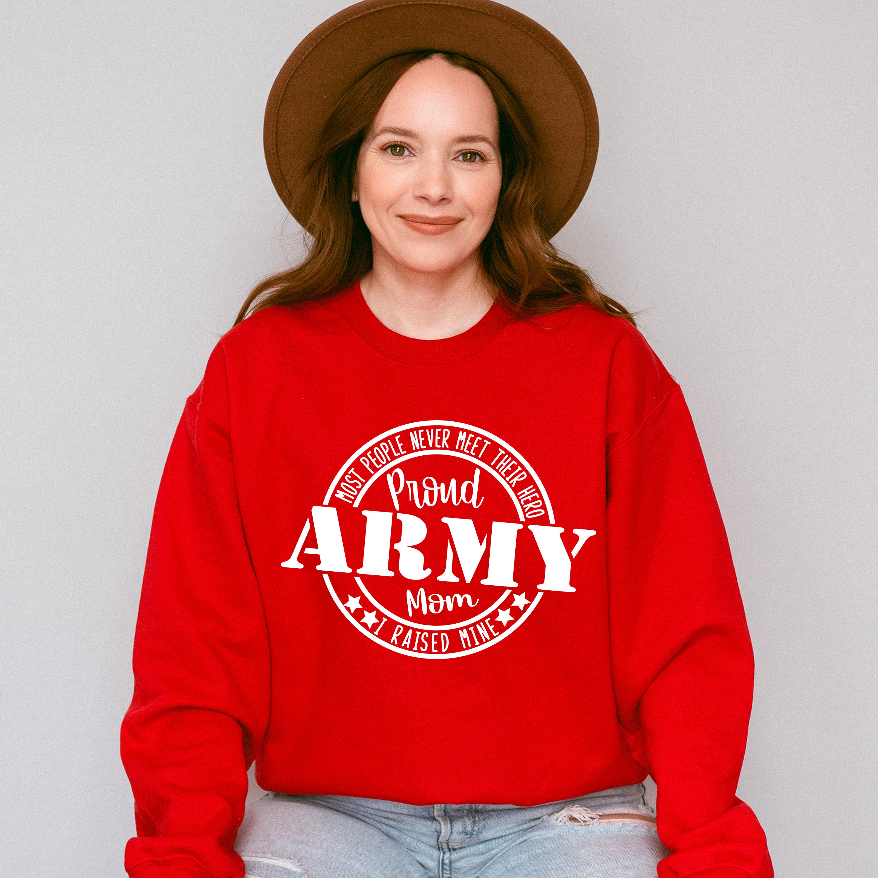 Proud Army Mom Mother's Day Unisex Crewneck T-Shirt Sweatshirt Hoodie