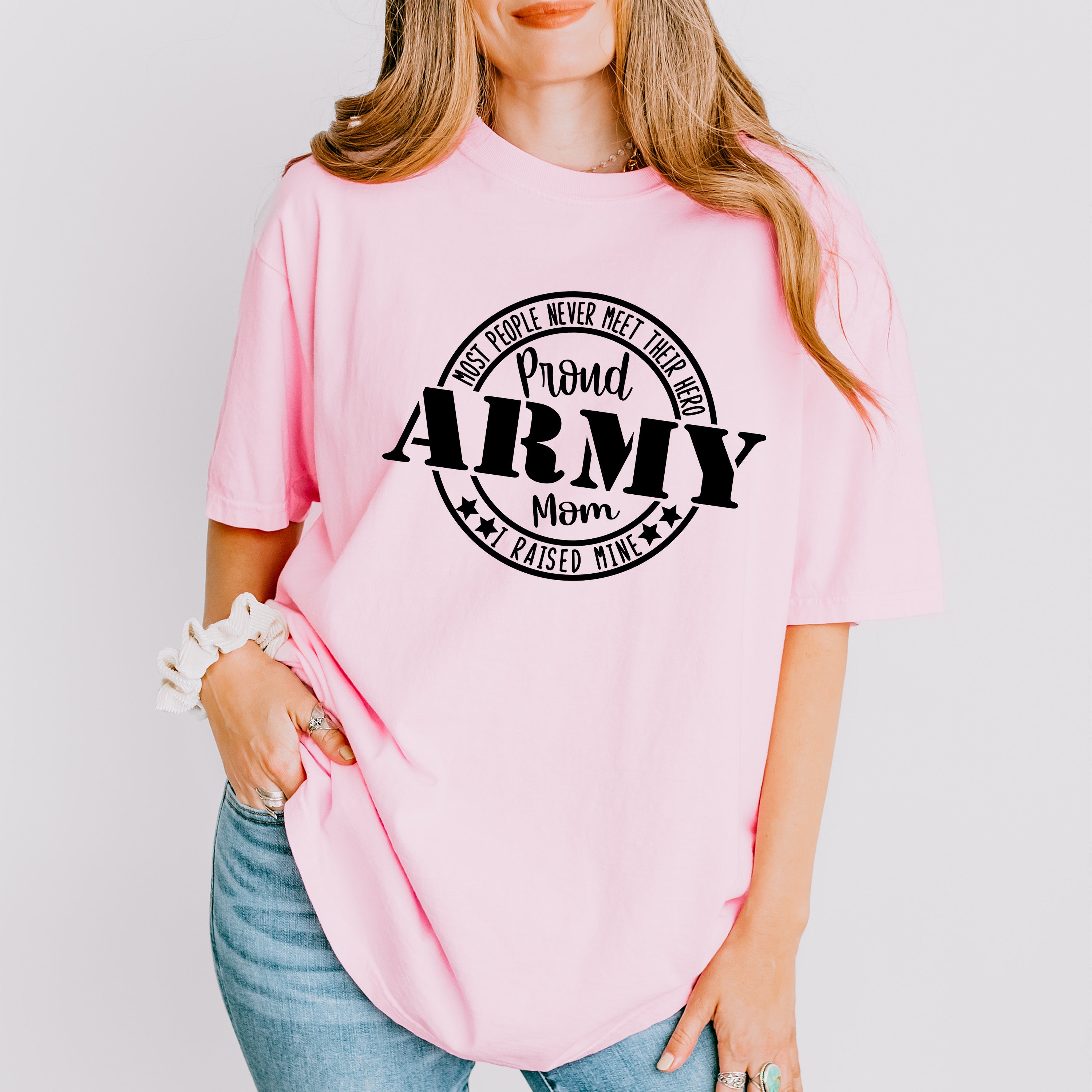 Proud Army Mom Mother's Day Unisex Crewneck T-Shirt Sweatshirt Hoodie