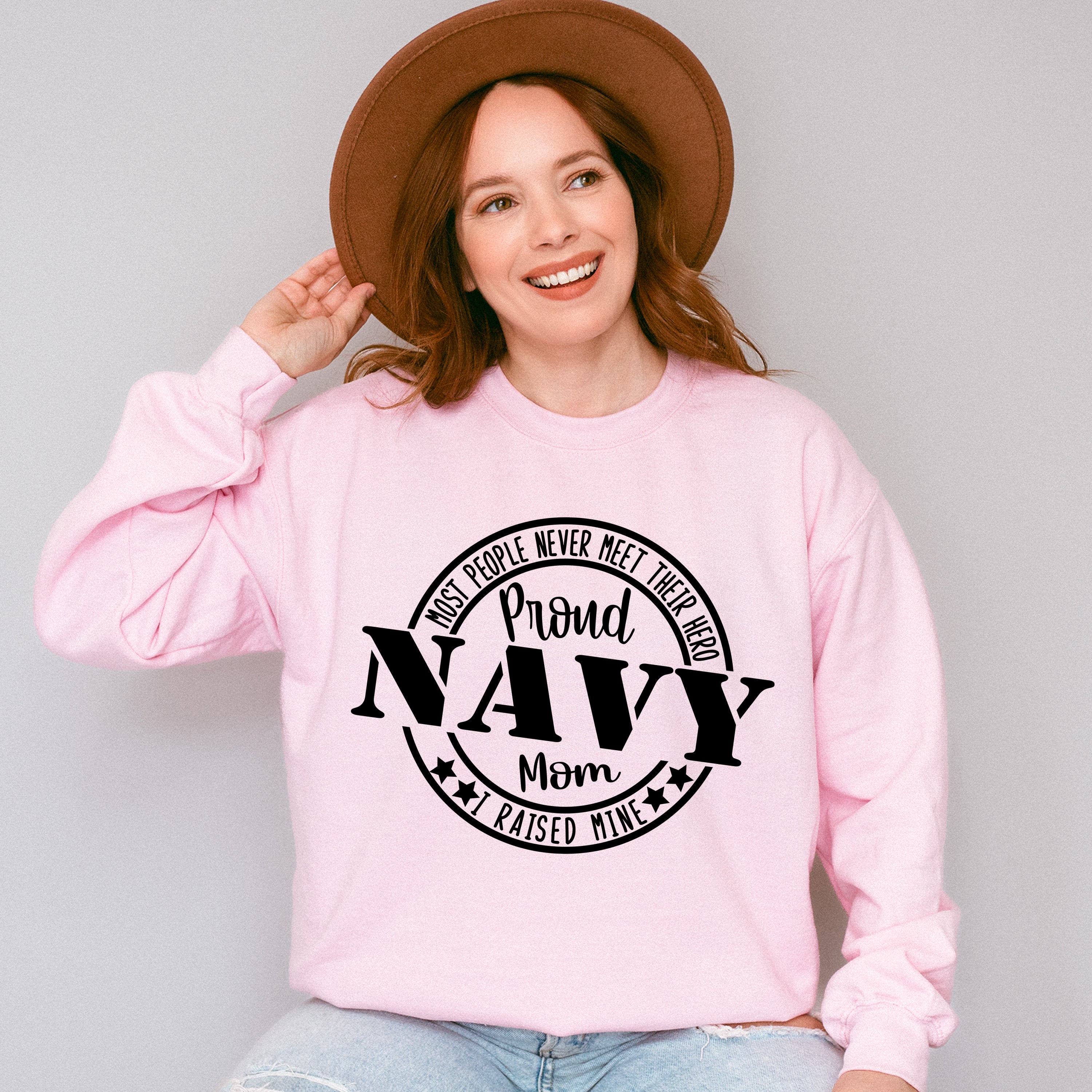 Proud Navy Mom Mother's Day Unisex Crewneck T-Shirt Sweatshirt Hoodie