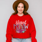Blessed Mamaw Mother's Day Unisex Crewneck T-Shirt Sweatshirt Hoodie