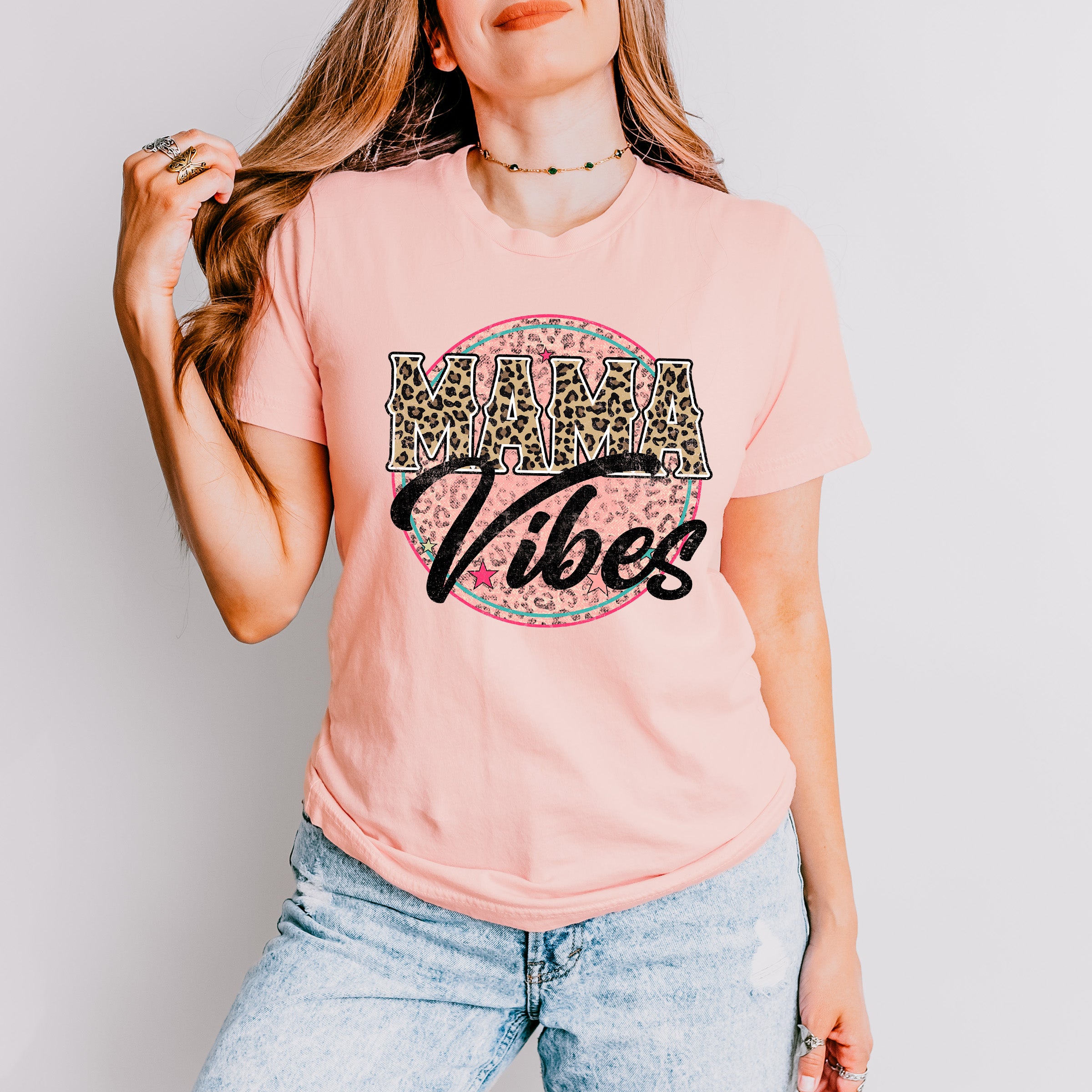 Mama Vibes Mother's Day Unisex Crewneck T-Shirt Sweatshirt Hoodie
