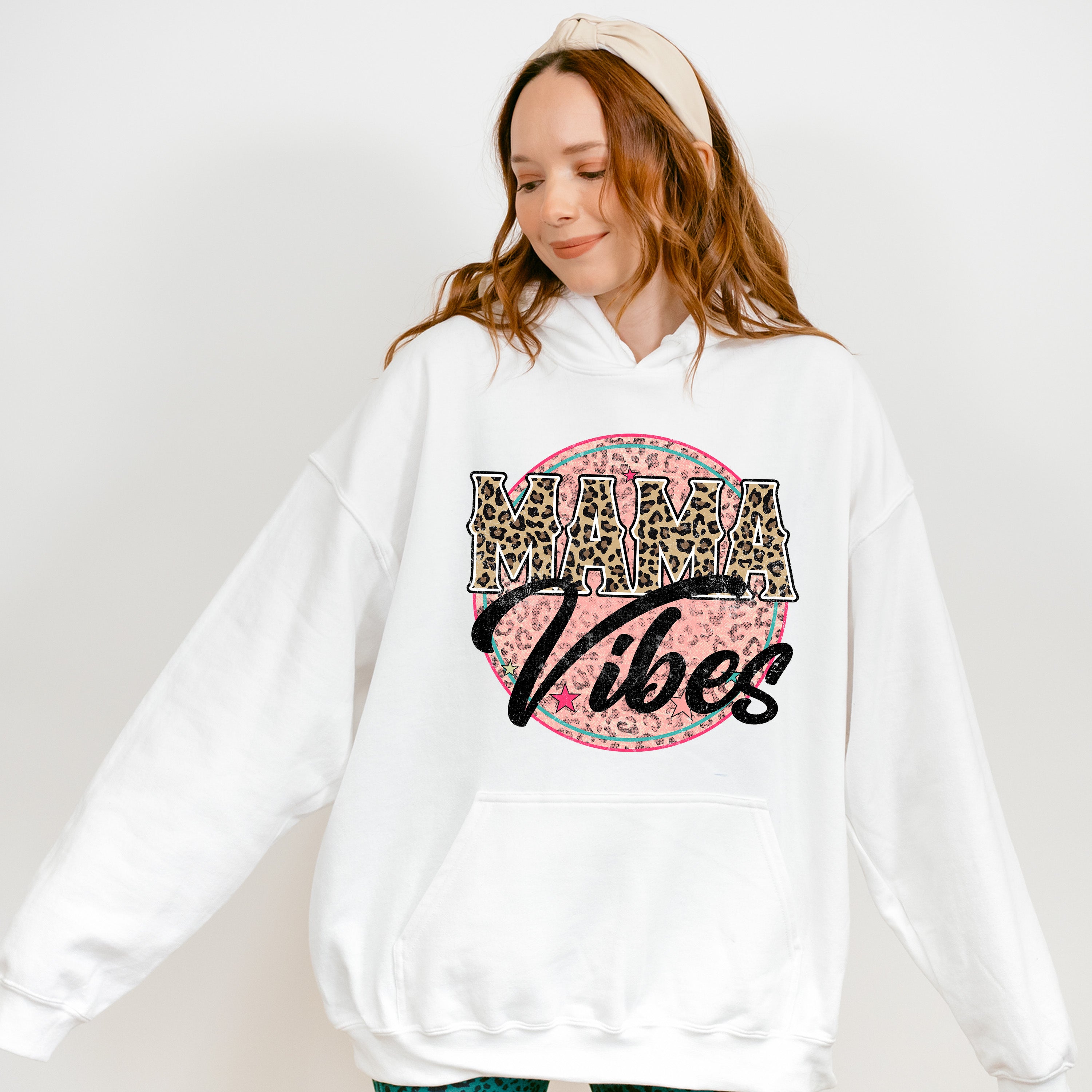 Mama Vibes Mother's Day Unisex Crewneck T-Shirt Sweatshirt Hoodie