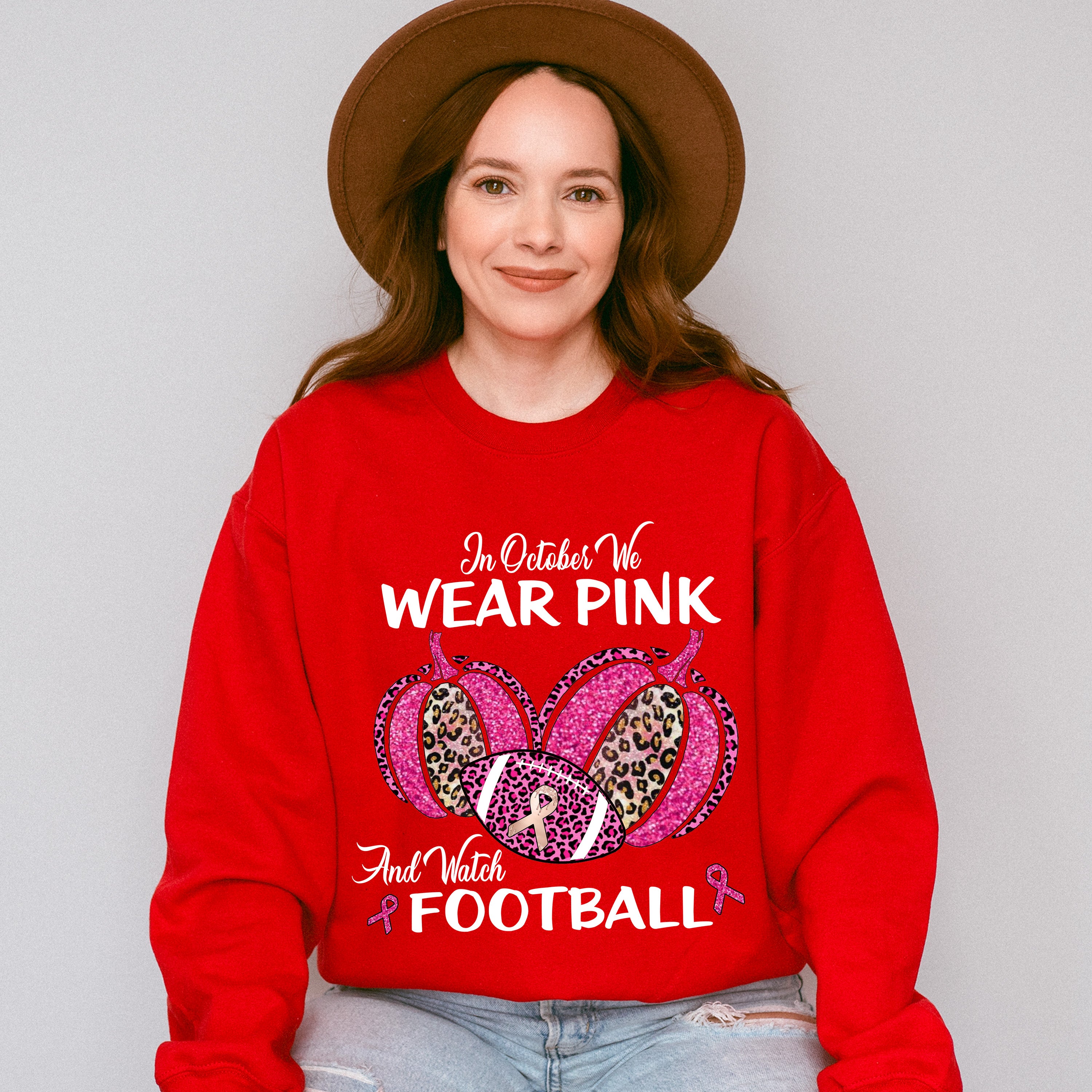 Wear Pink Watch Football Mother's Day Unisex Crewneck T-Shirt Sweatshirt Hoodie