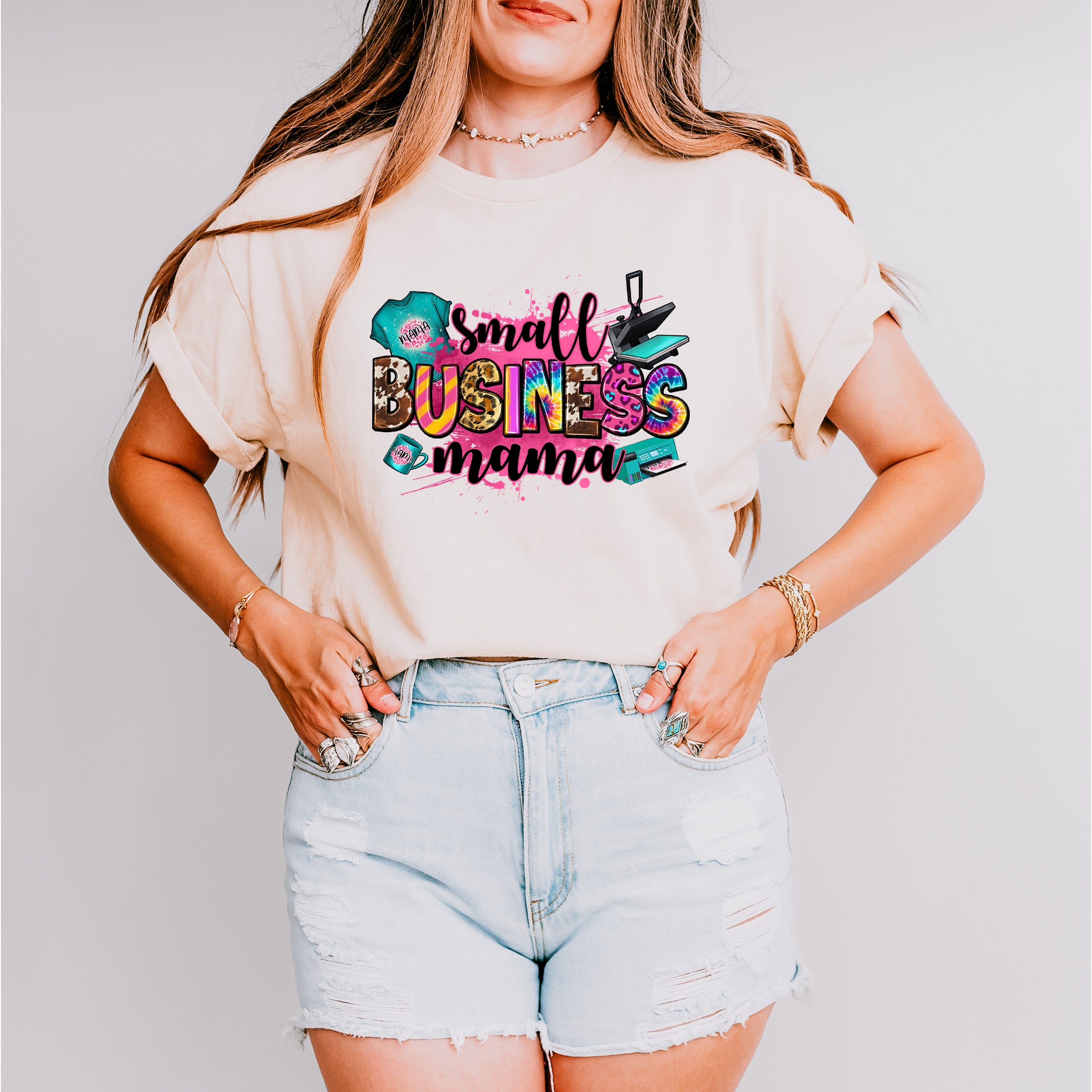 Small Business Mama Mother's Day Unisex Crewneck T-Shirt Sweatshirt Hoodie