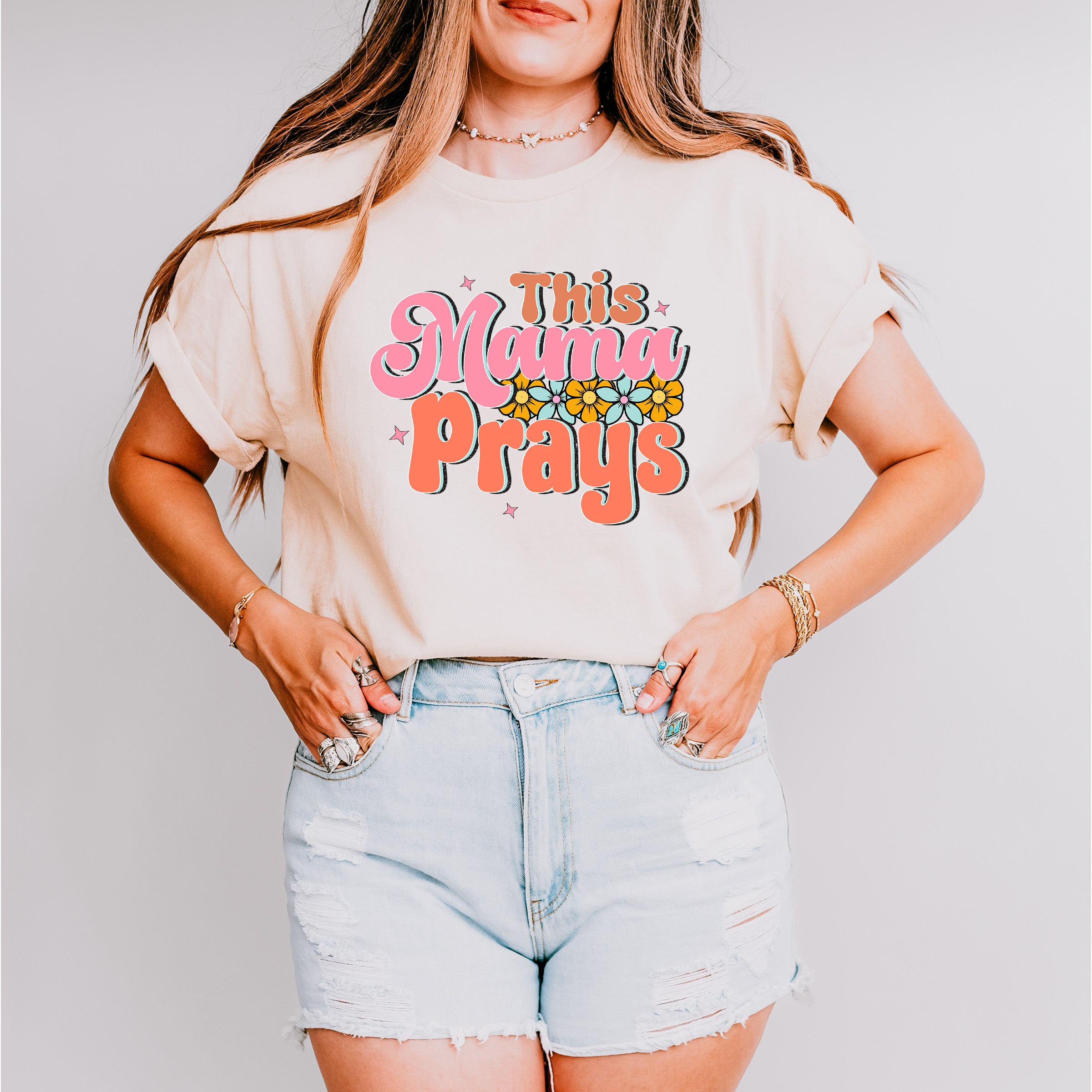 This Mama Prays Mother's Day Unisex Crewneck T-Shirt Sweatshirt Hoodie