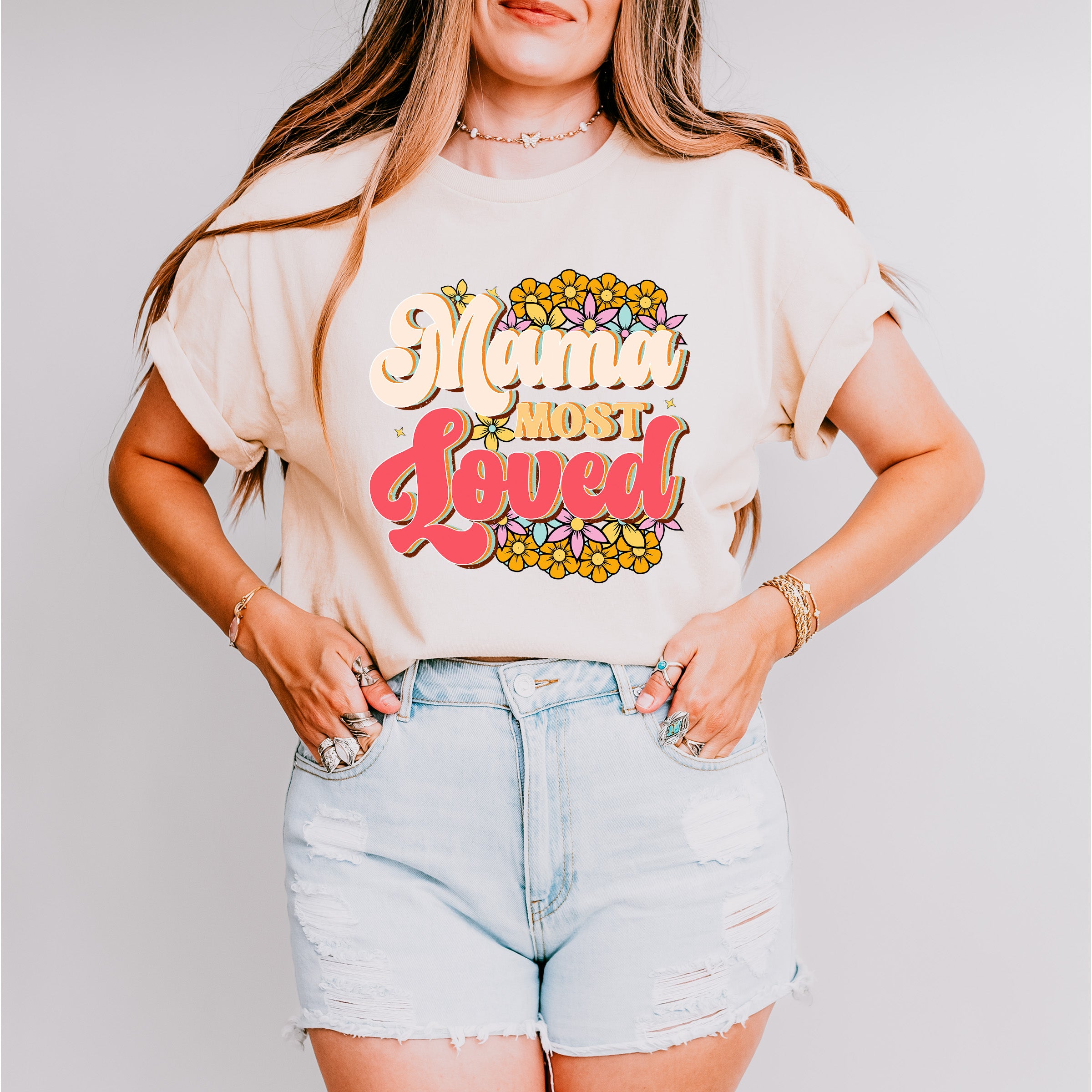 Mama Most Loved Mother's Day Unisex Crewneck T-Shirt Sweatshirt Hoodie