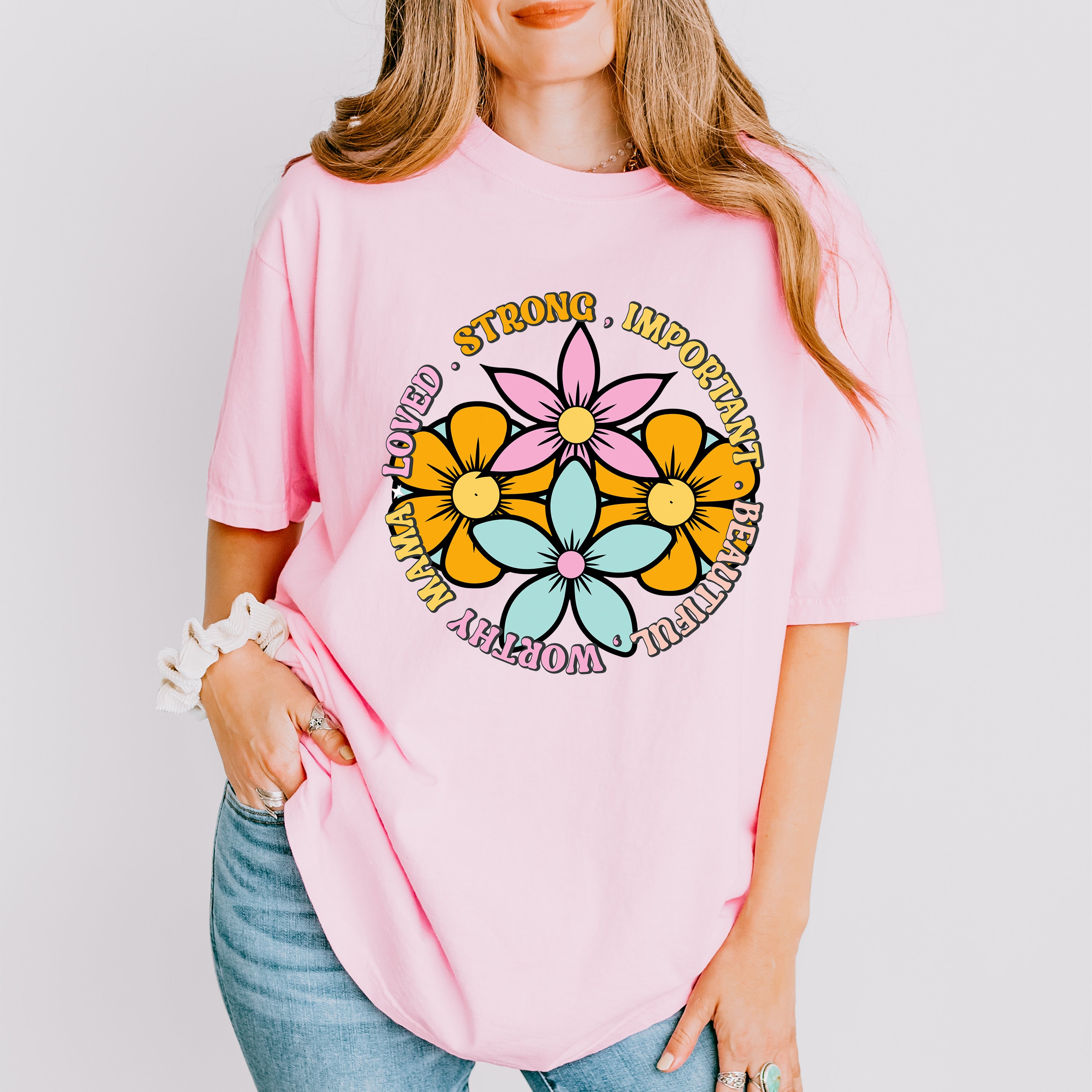 Strong Loved Important Mother's Day Unisex Crewneck T-Shirt Sweatshirt Hoodie