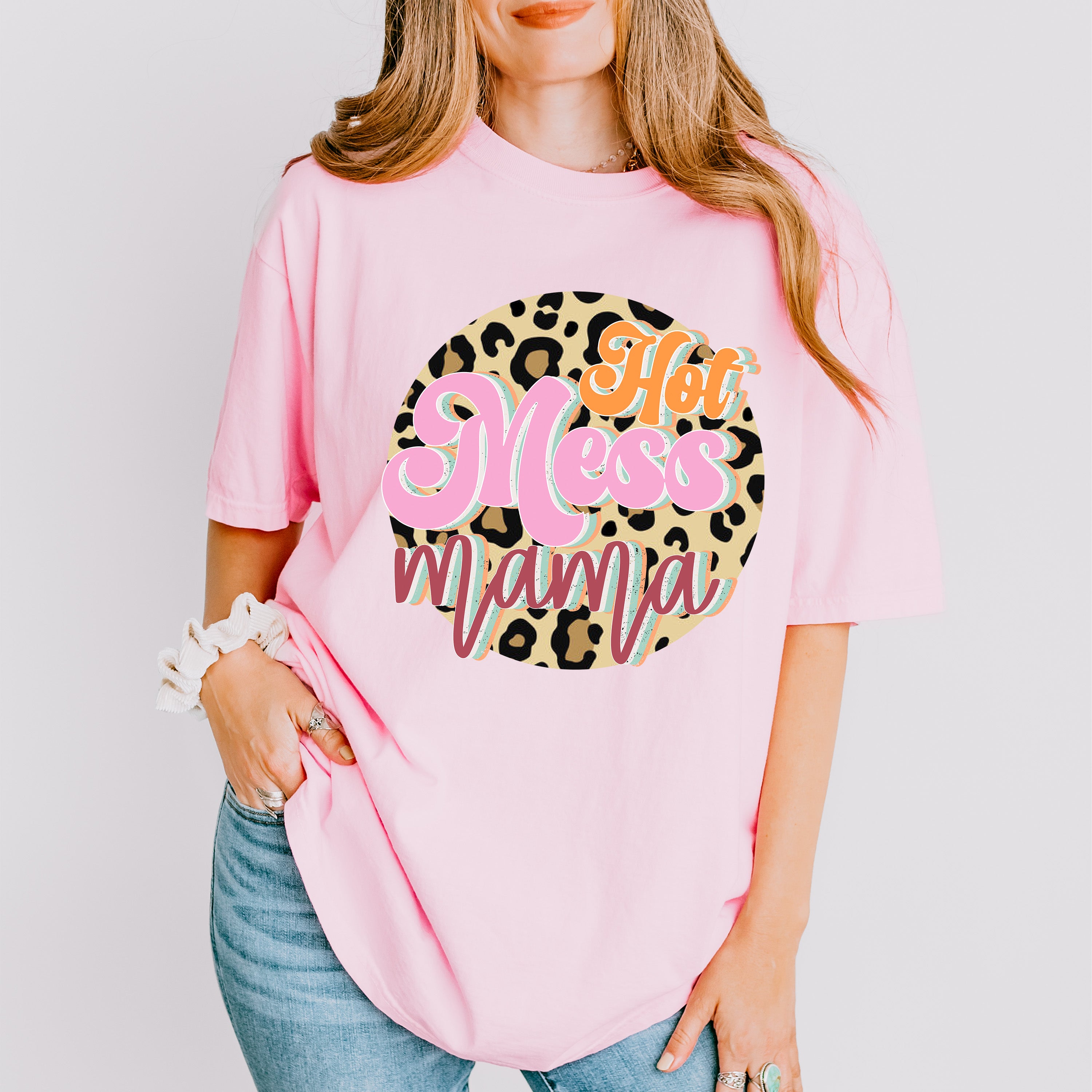 Hot Mess Mama Mother's Day Unisex Crewneck T-Shirt Sweatshirt Hoodie