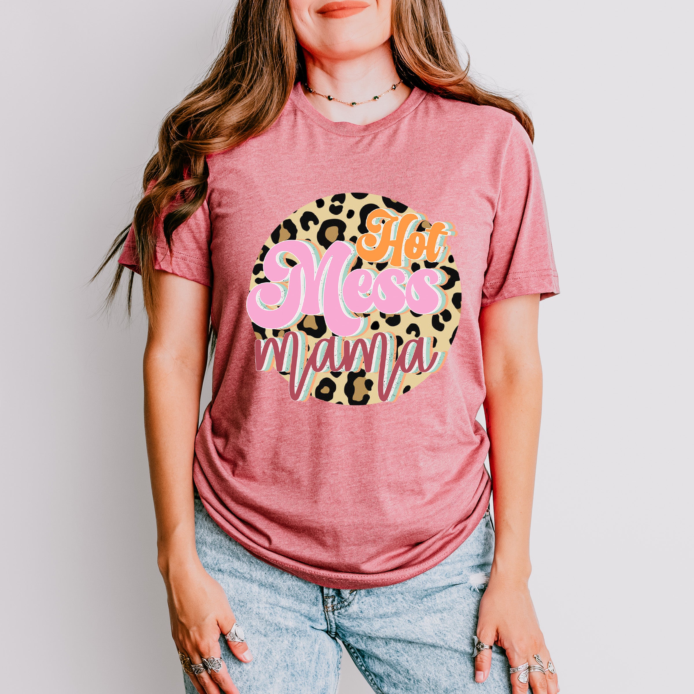 Hot Mess Mama Mother's Day Unisex Crewneck T-Shirt Sweatshirt Hoodie