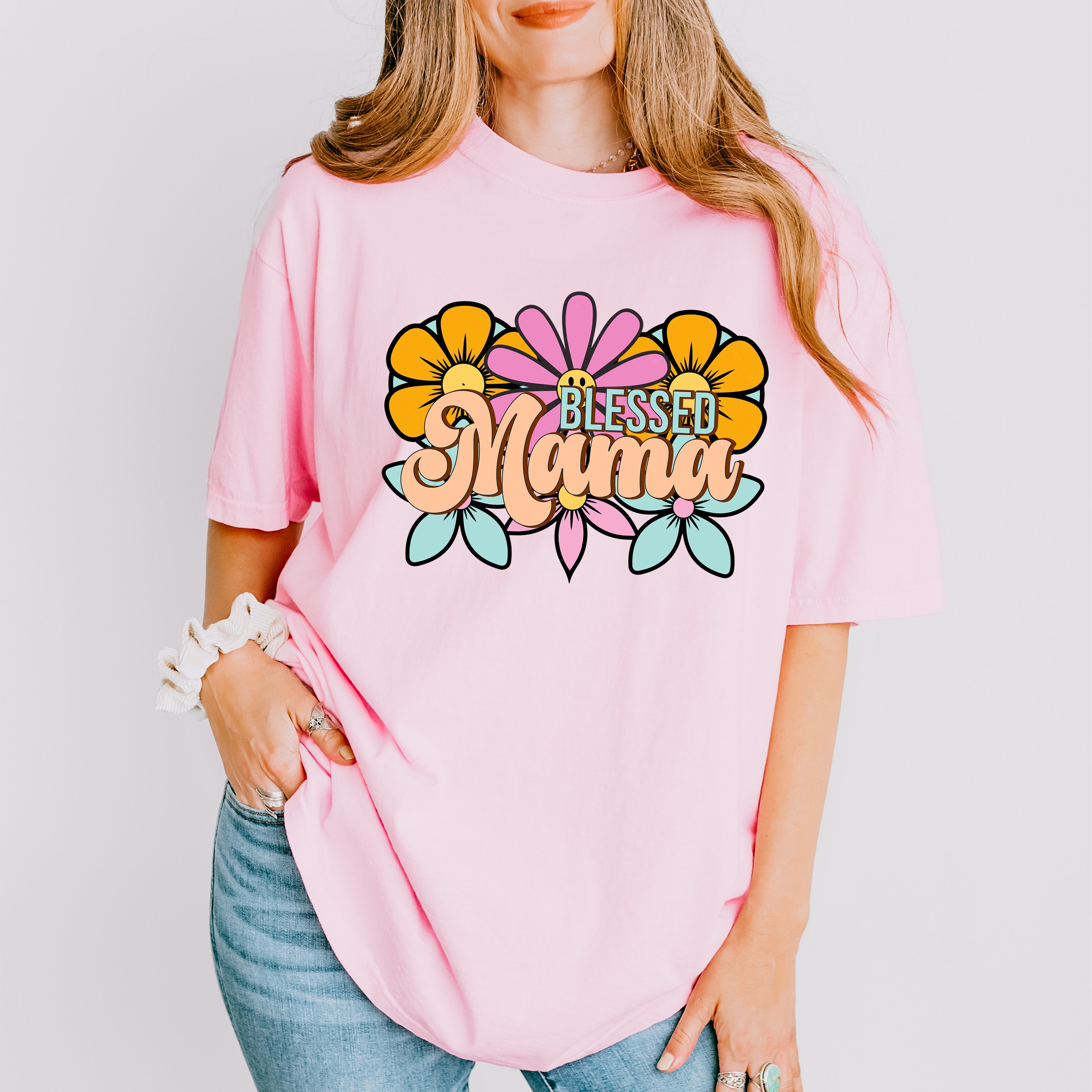 Blessed Mama Mother's Day Unisex Crewneck T-Shirt Sweatshirt Hoodie