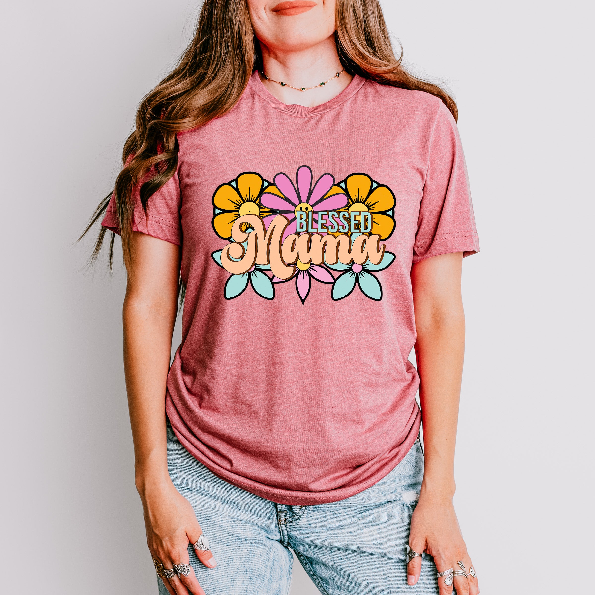 Blessed Mama Mother's Day Unisex Crewneck T-Shirt Sweatshirt Hoodie