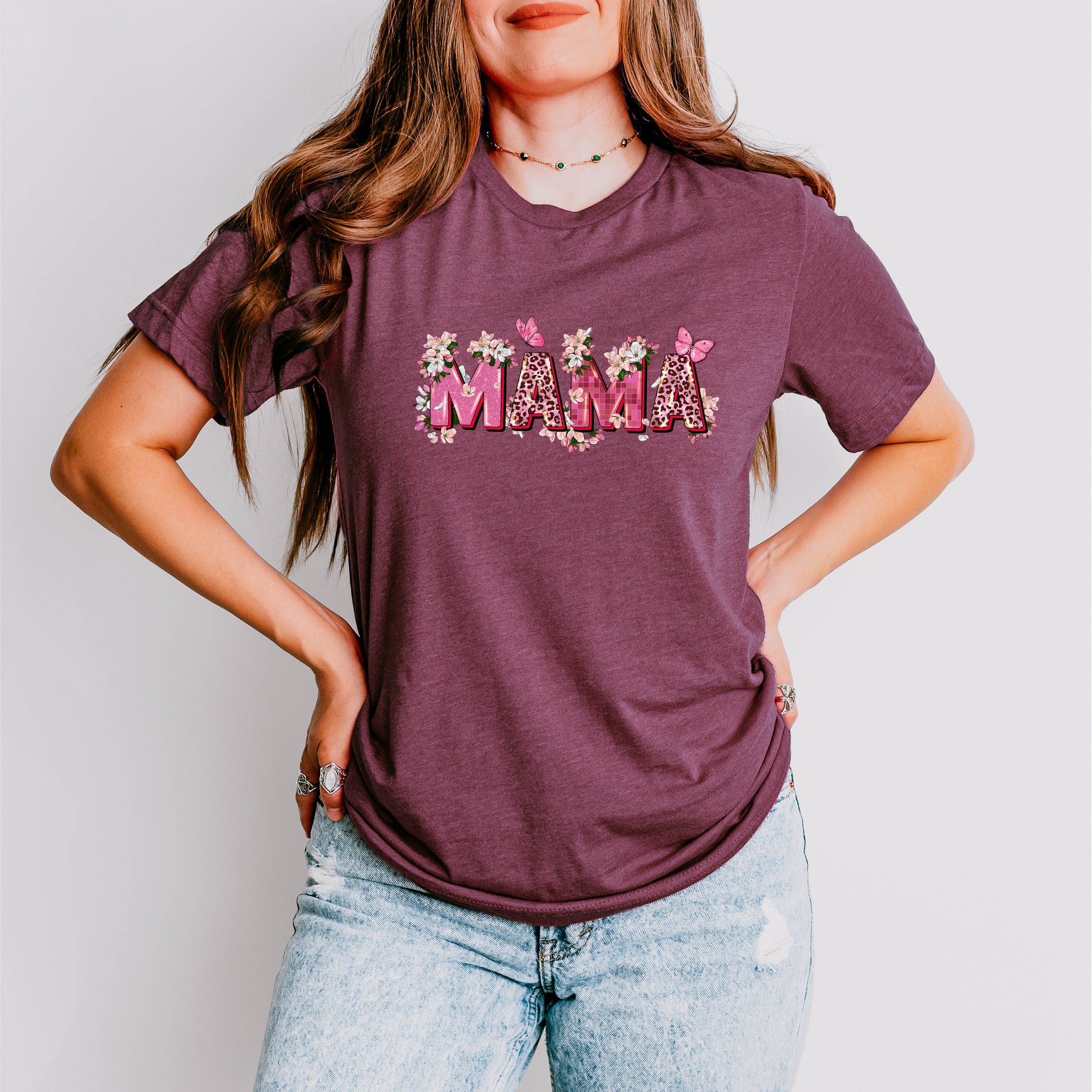 Butterfly Mama Mother's Day Unisex Crewneck T-Shirt Sweatshirt Hoodie