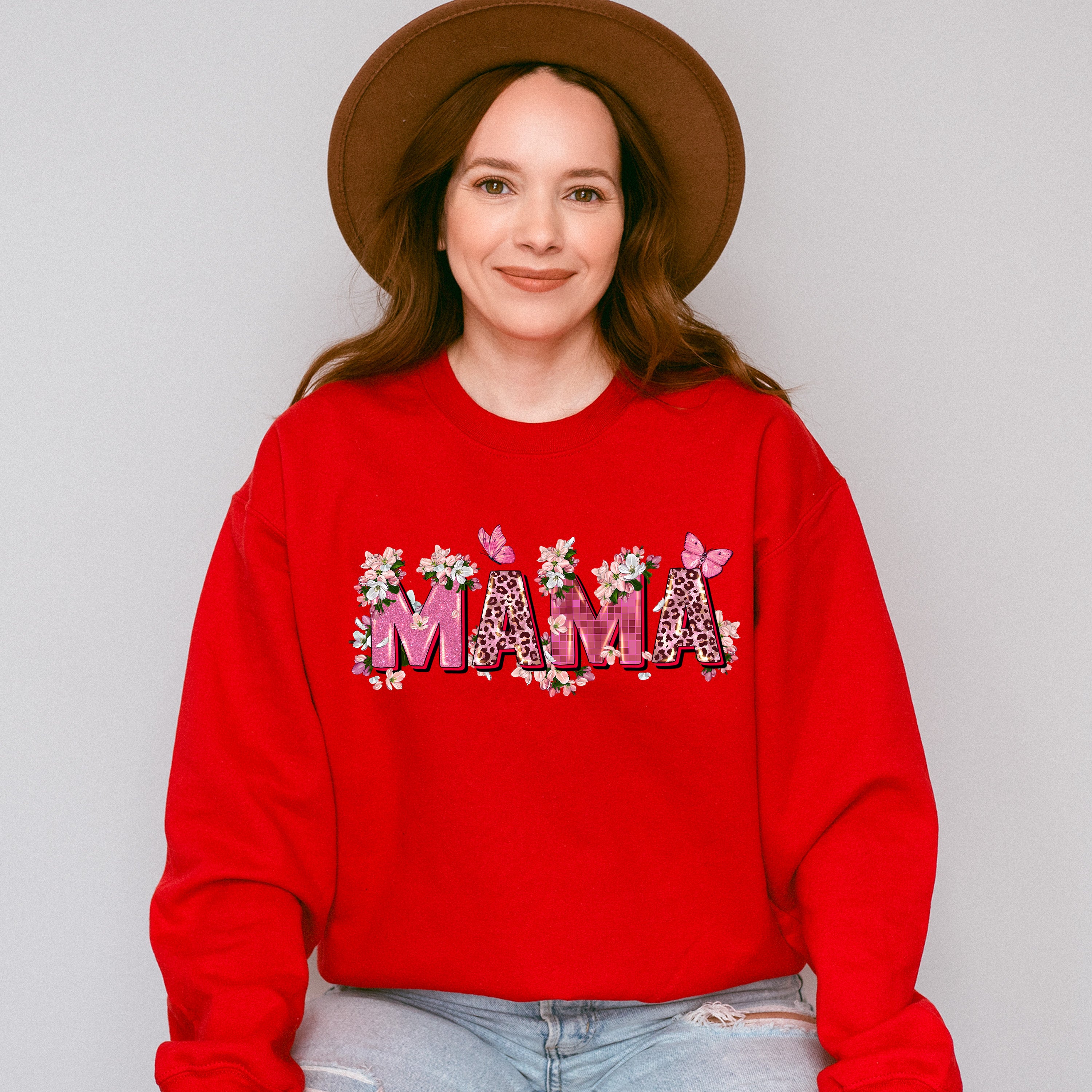 Butterfly Mama Mother's Day Unisex Crewneck T-Shirt Sweatshirt Hoodie