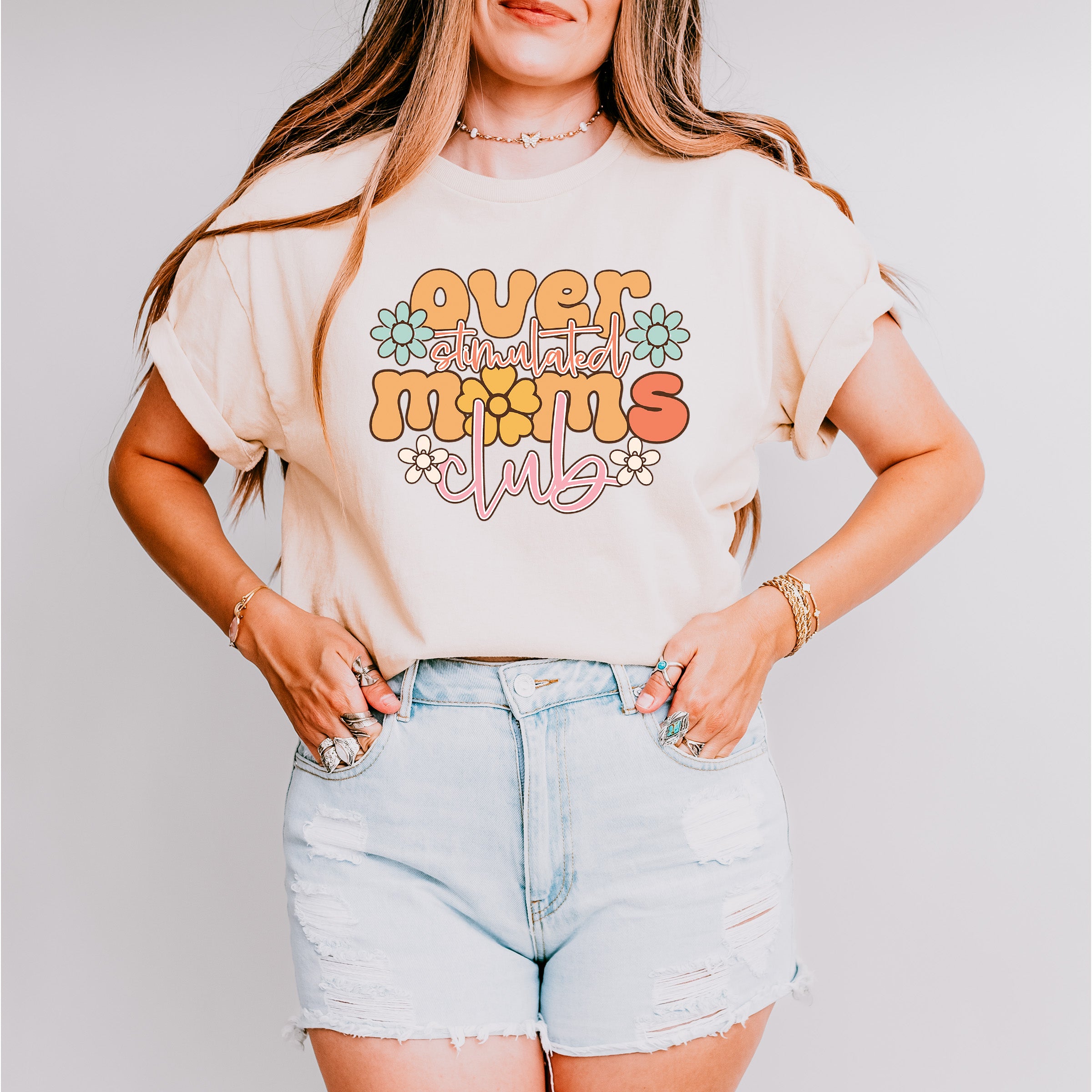 Over Stimulated Moms Club Mother's Day Unisex Crewneck T-Shirt Sweatshirt Hoodie