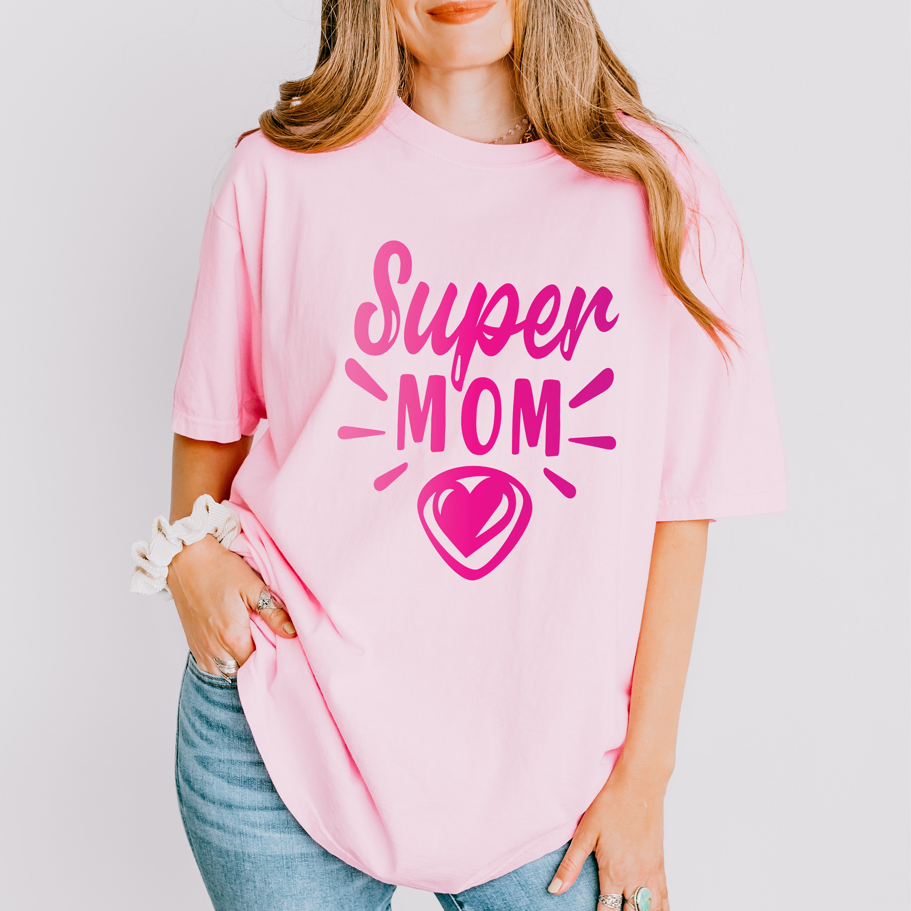 Super Mom Mother's Day Unisex Crewneck T-Shirt Sweatshirt Hoodie