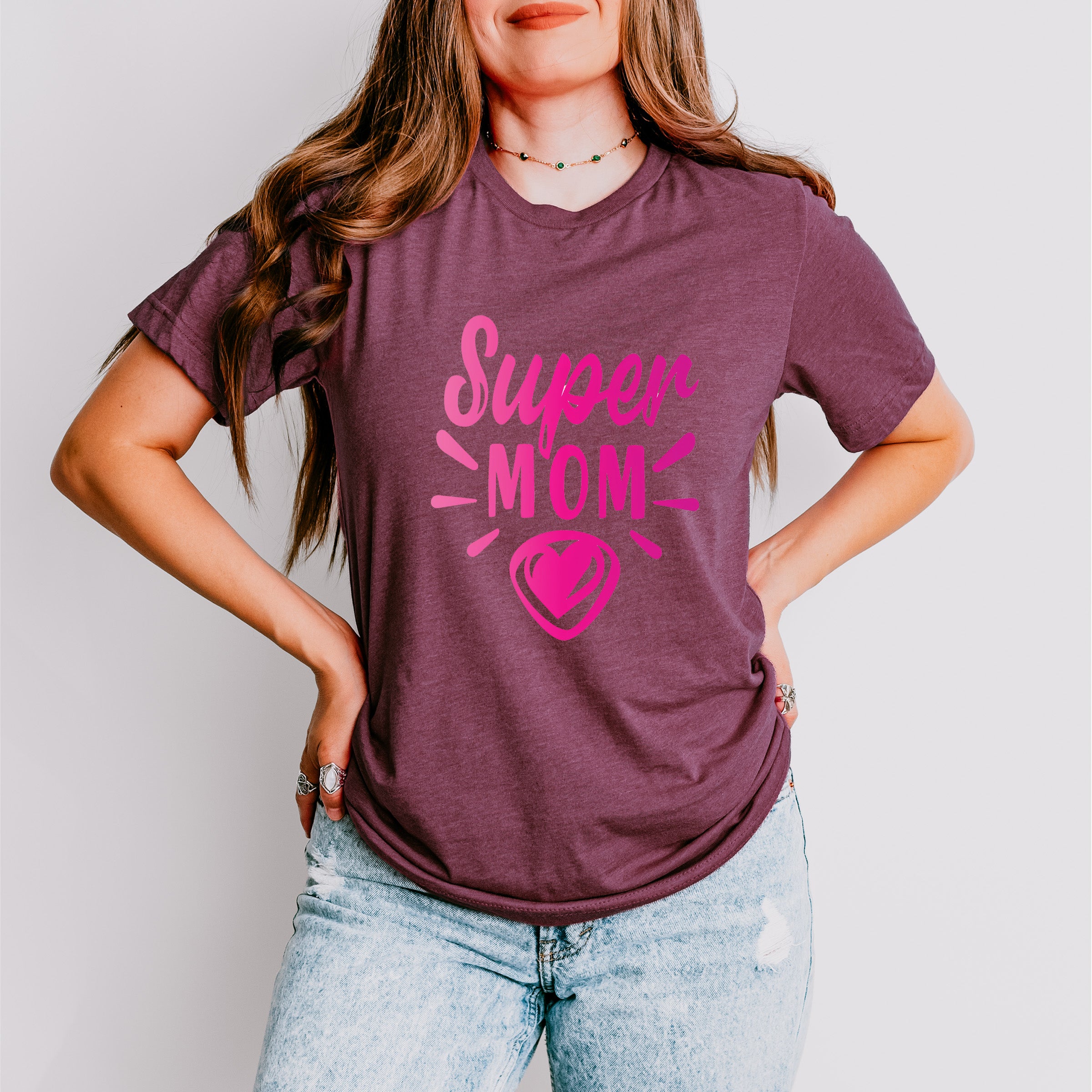Super Mom Mother's Day Unisex Crewneck T-Shirt Sweatshirt Hoodie