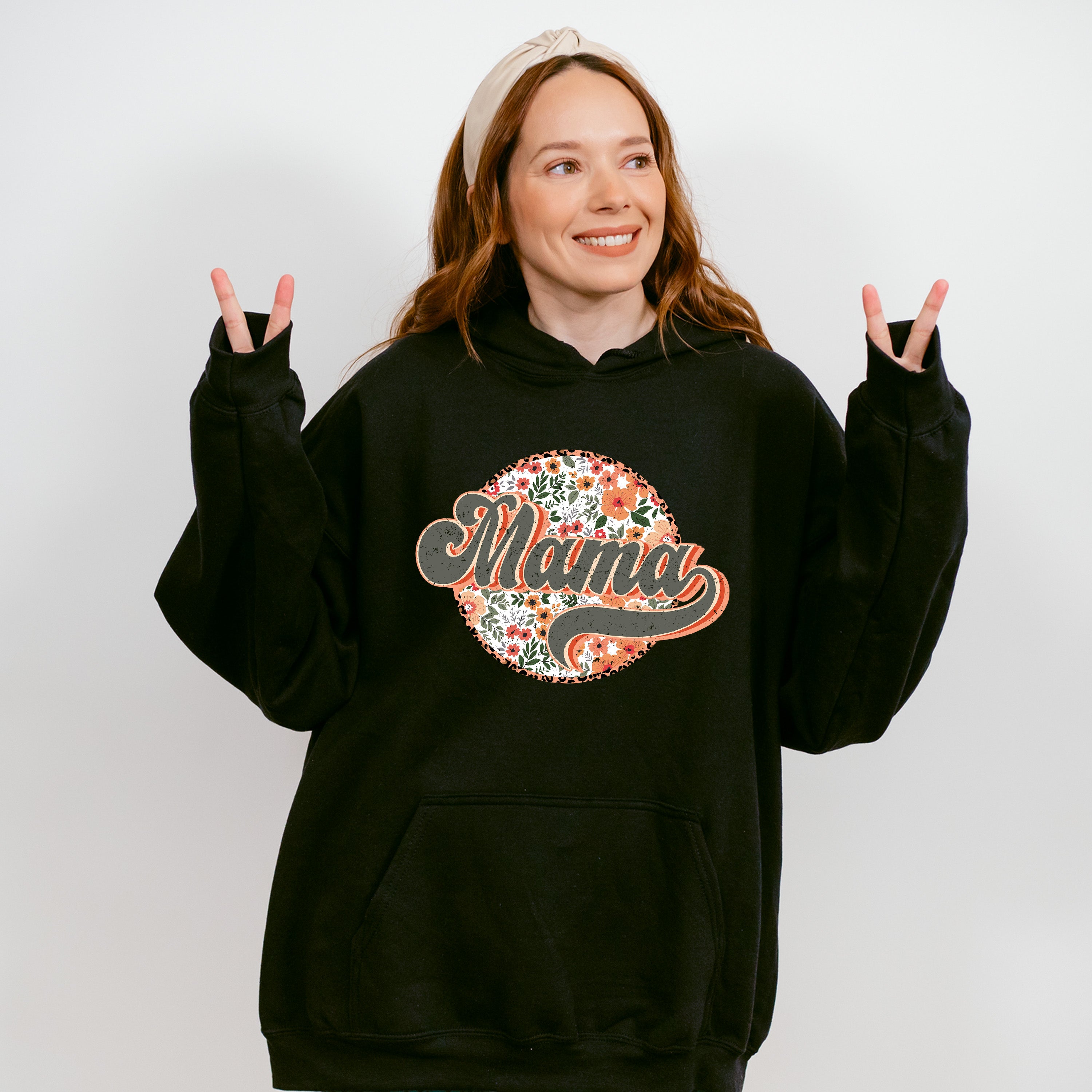 Retro Flowers Mama Mother's Day Unisex Crewneck T-Shirt Sweatshirt Hoodie