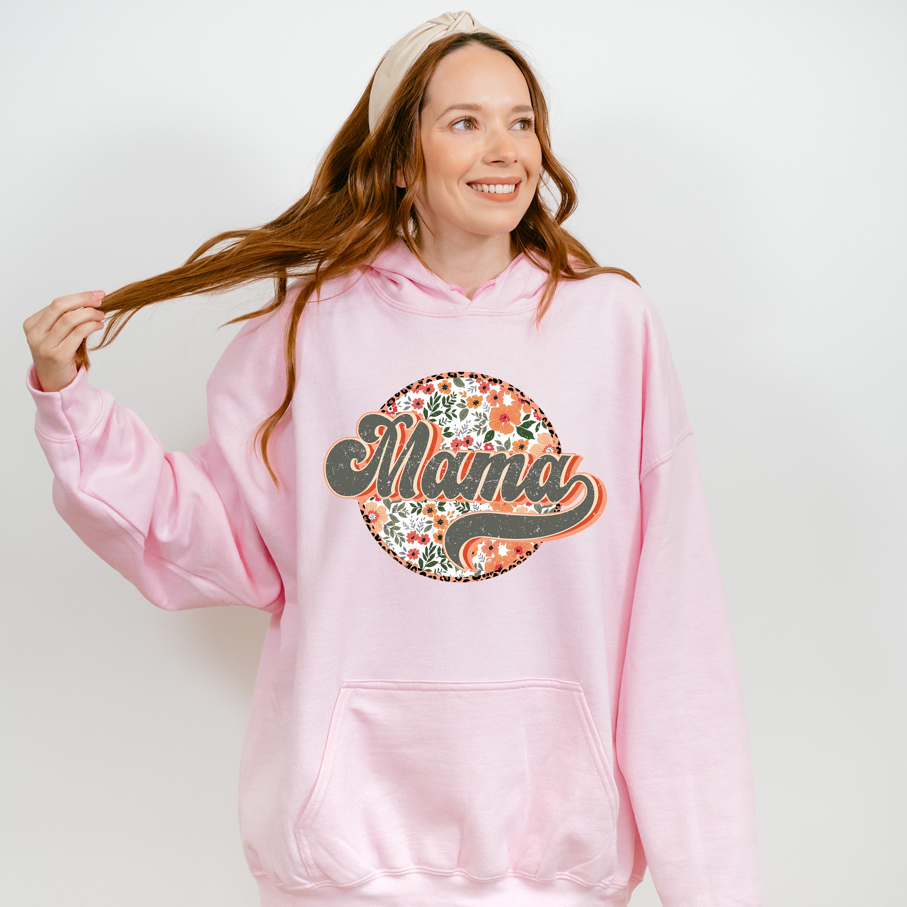 Retro Flowers Mama Mother's Day Unisex Crewneck T-Shirt Sweatshirt Hoodie