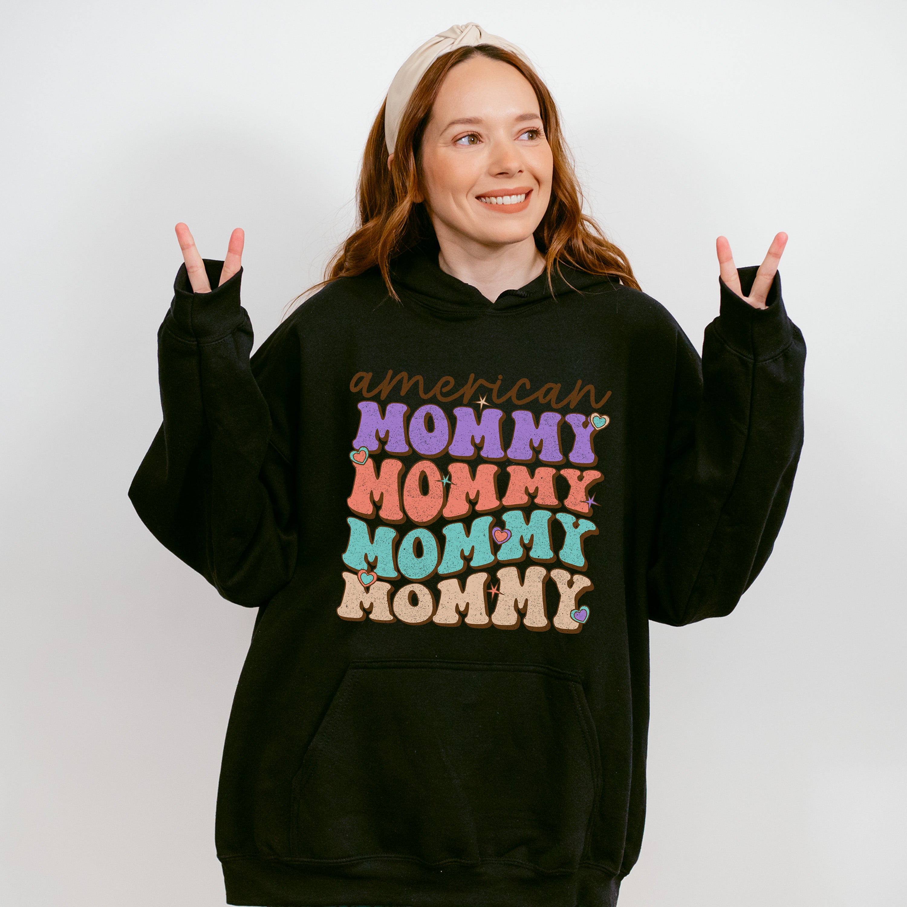 American Mommy Mother's Day Unisex Crewneck T-Shirt Sweatshirt Hoodie