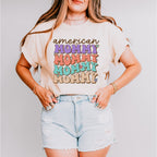 American Mommy Mother's Day Unisex Crewneck T-Shirt Sweatshirt Hoodie