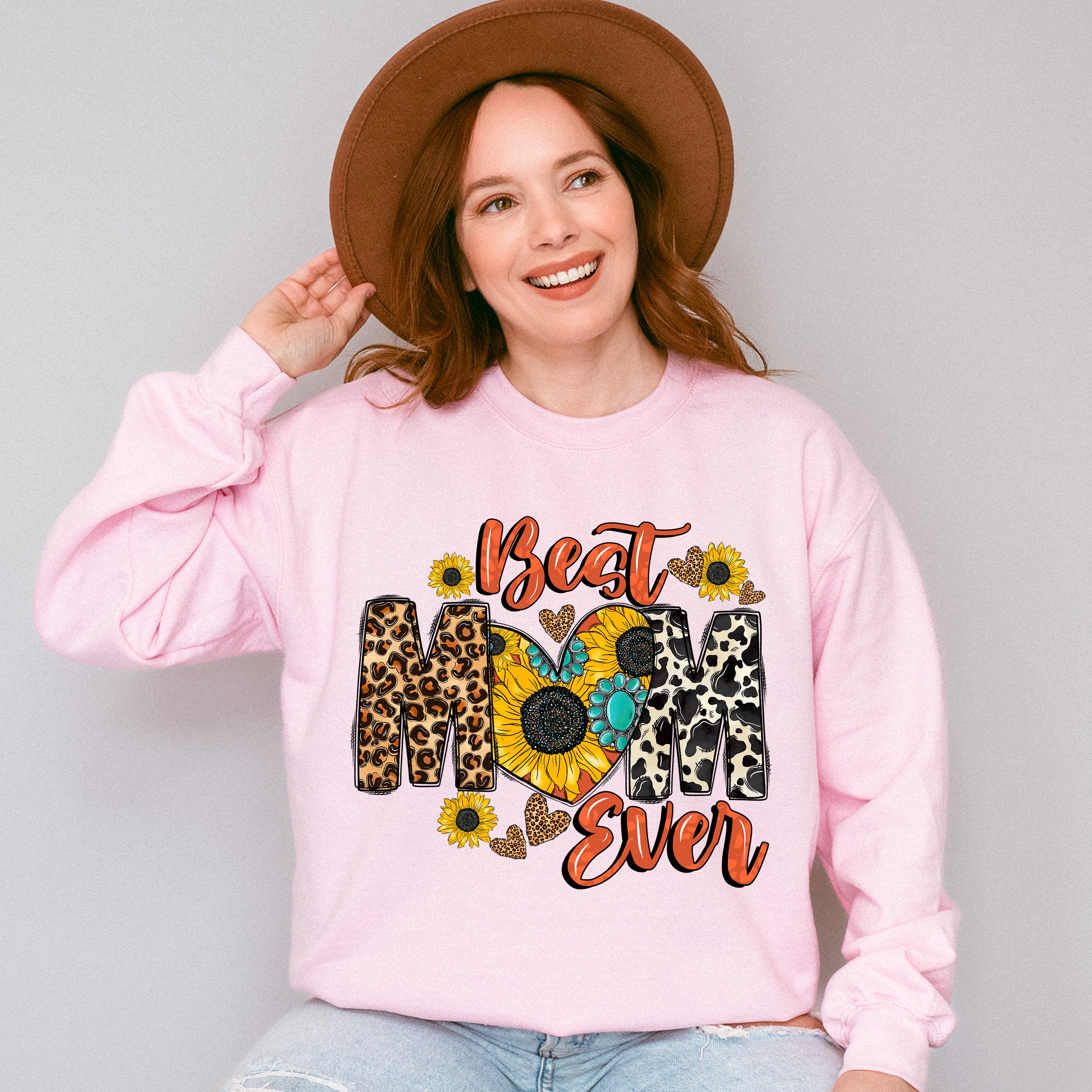 Sunflower Best Mom Ever Mother's Day Unisex Crewneck T-Shirt Sweatshirt Hoodie