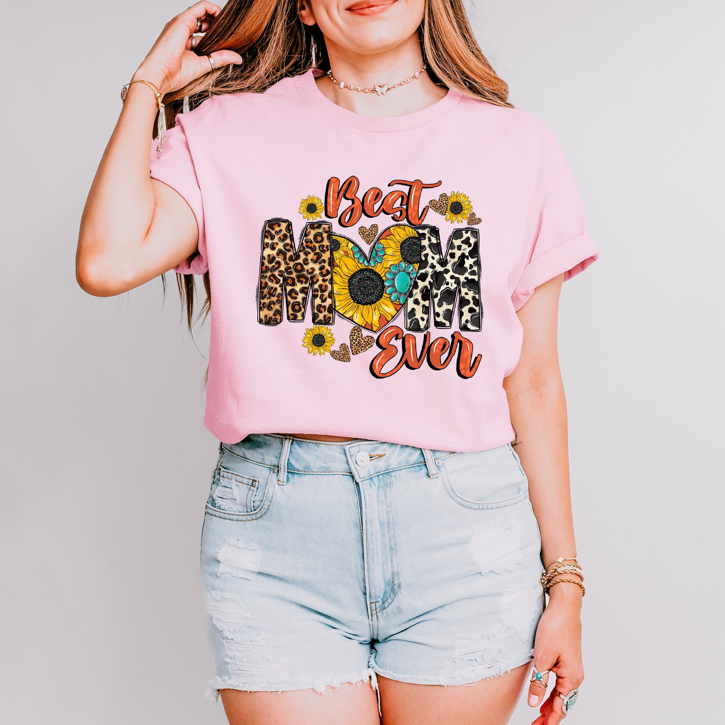 Sunflower Best Mom Ever Mother's Day Unisex Crewneck T-Shirt Sweatshirt Hoodie