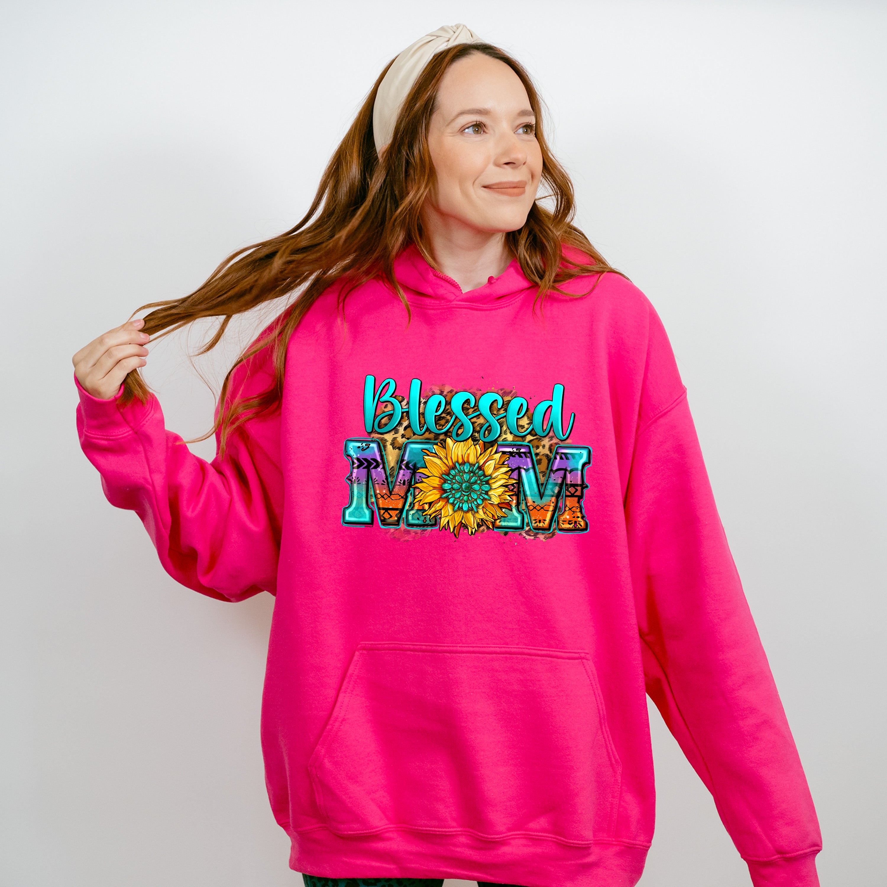 Sunflower Blessed Mom Mother's Day Unisex Crewneck T-Shirt Sweatshirt Hoodie