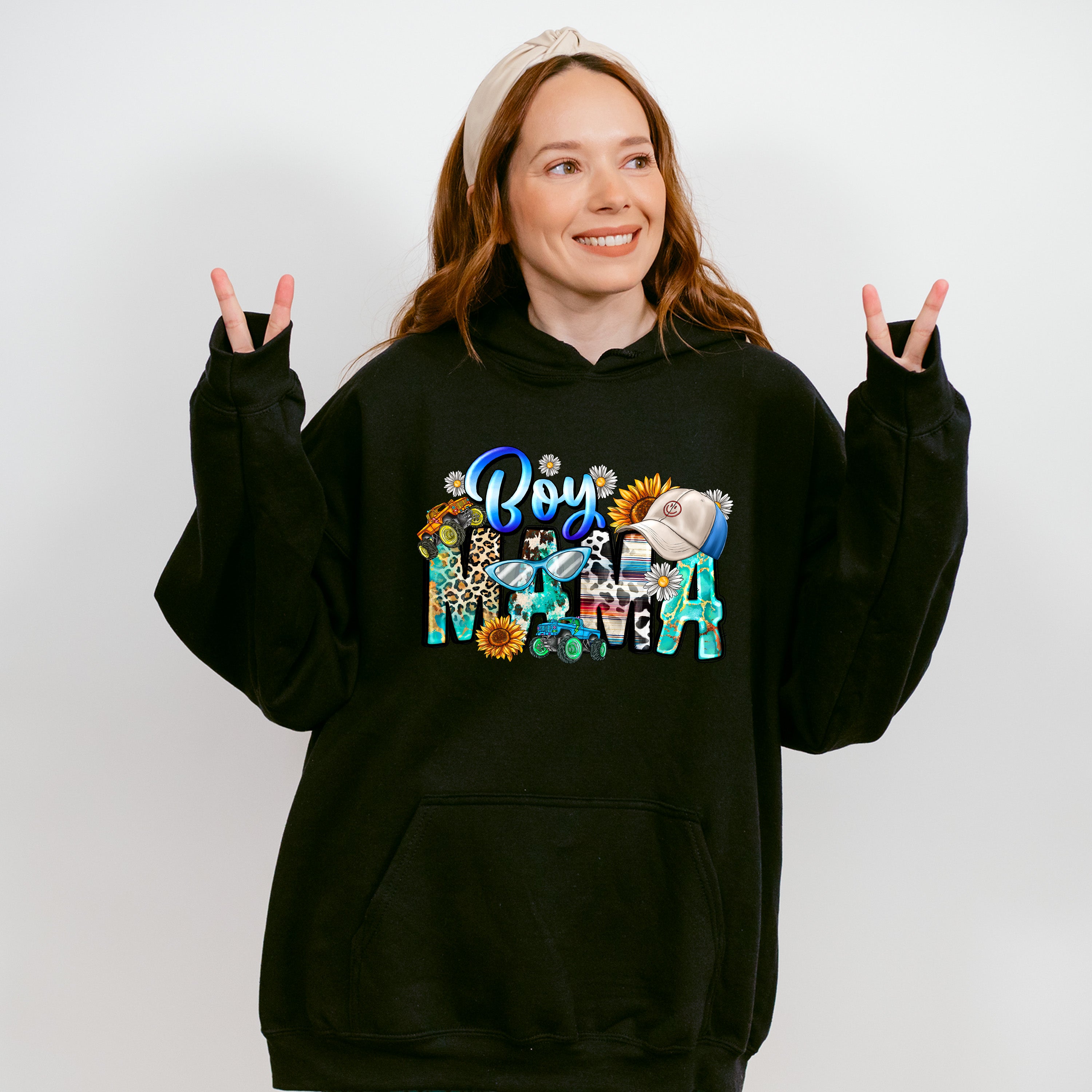 Boy Mama Mother's Day Unisex Crewneck T-Shirt Sweatshirt Hoodie