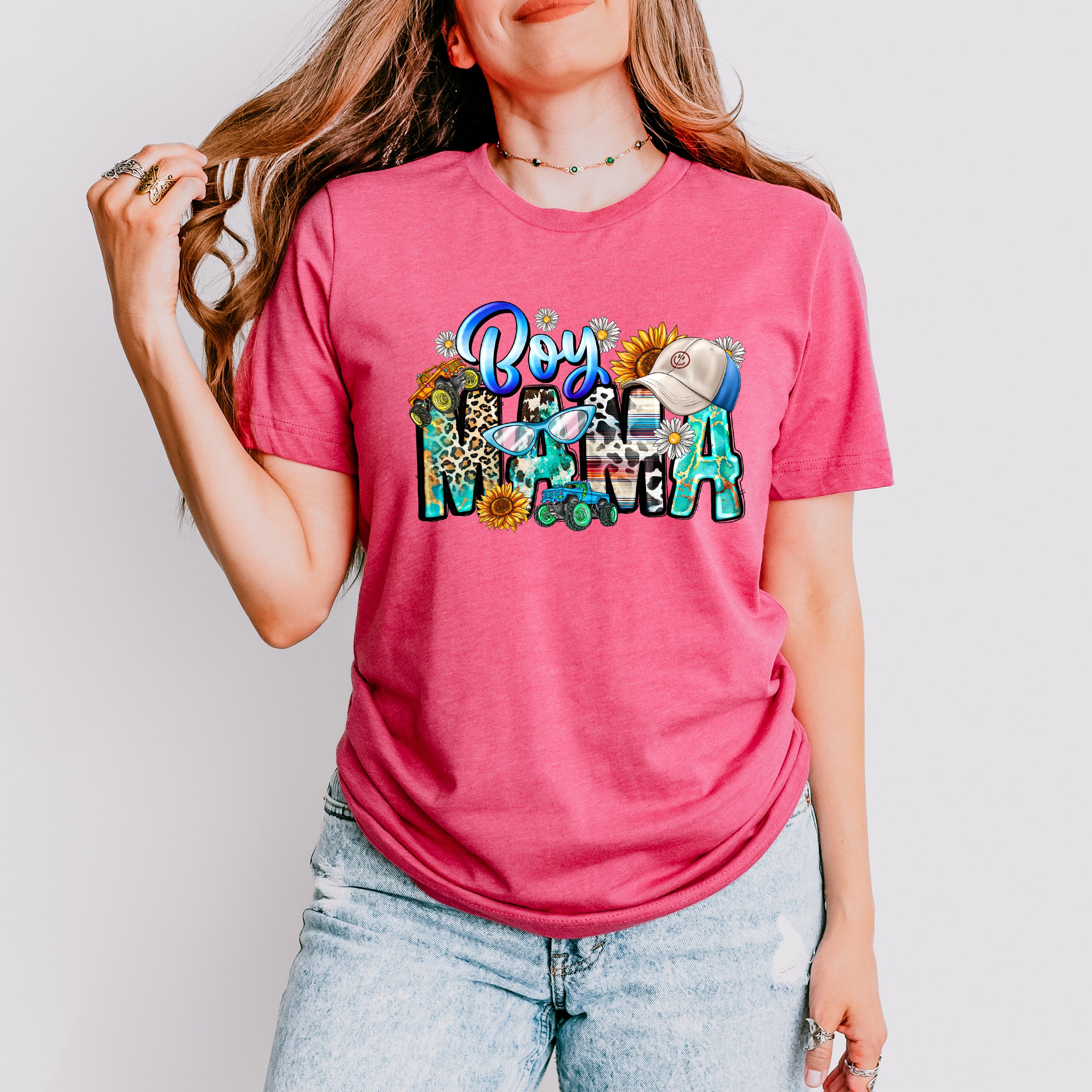 Boy Mama Mother's Day Unisex Crewneck T-Shirt Sweatshirt Hoodie