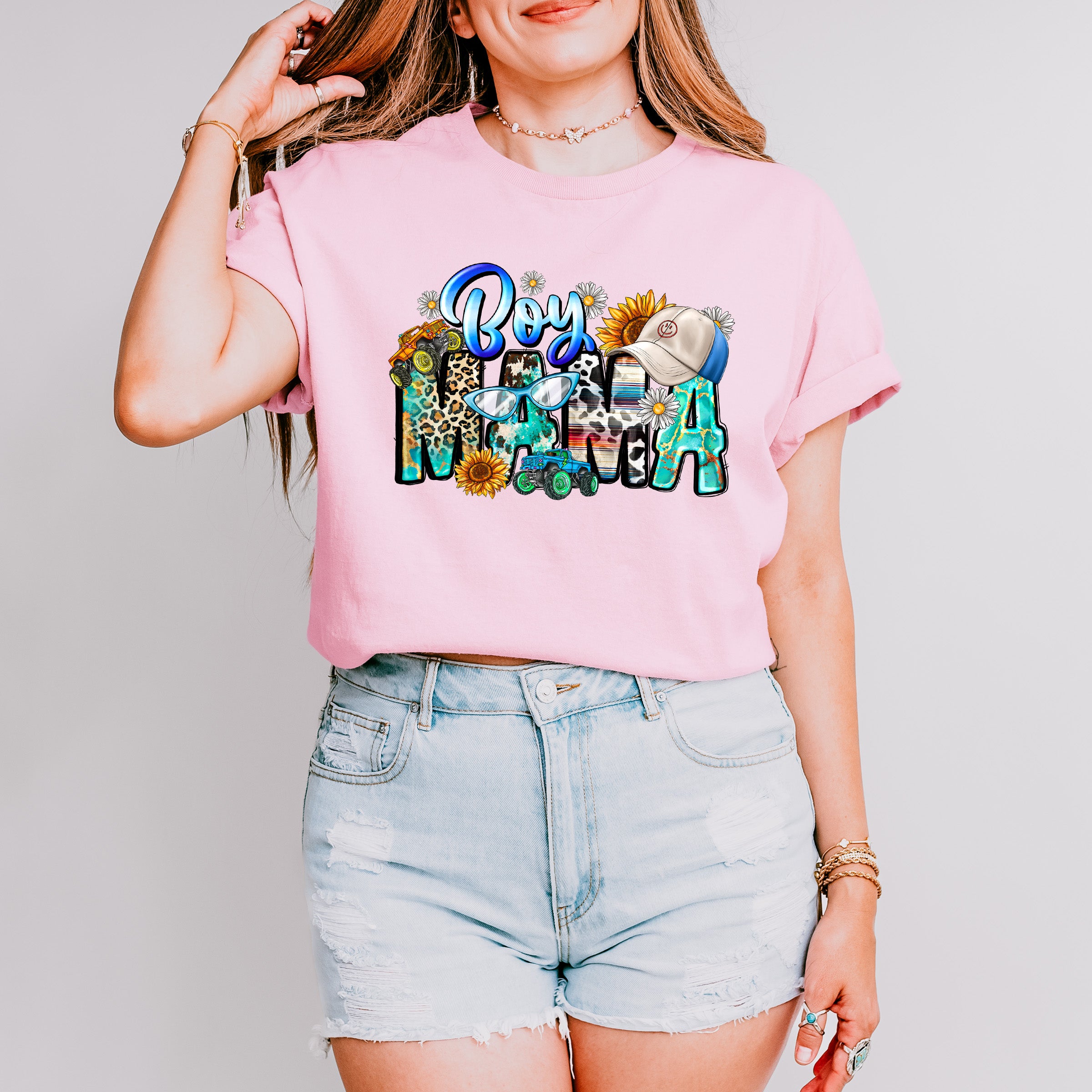 Boy Mama Mother's Day Unisex Crewneck T-Shirt Sweatshirt Hoodie