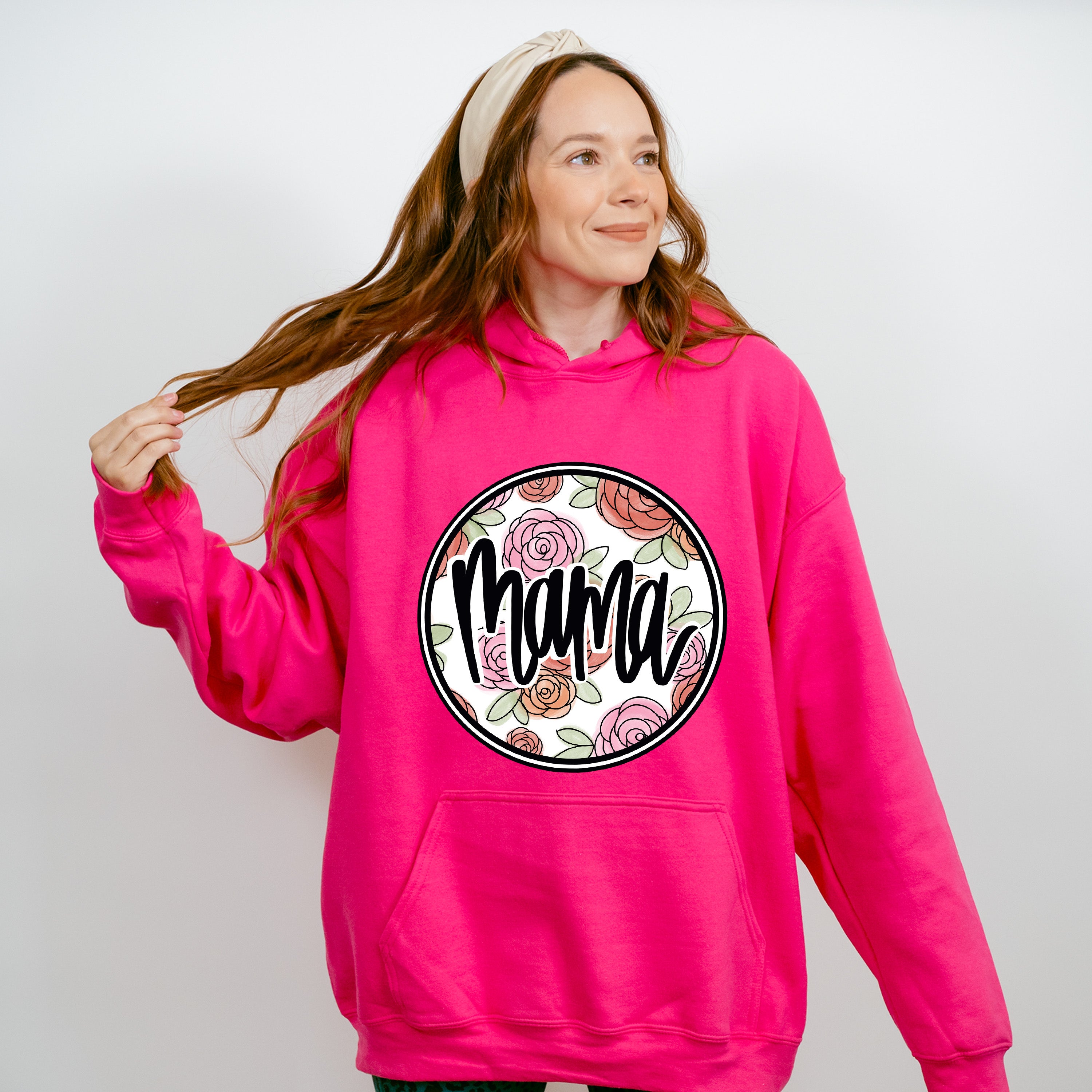 Circle Roses Mama Mother's Day Unisex Crewneck T-Shirt Sweatshirt Hoodie