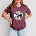 Circle Roses Mama Mother's Day Unisex Crewneck T-Shirt Sweatshirt Hoodie