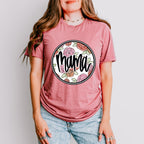 Circle Roses Mama Mother's Day Unisex Crewneck T-Shirt Sweatshirt Hoodie