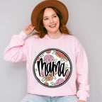 Circle Roses Mama Mother's Day Unisex Crewneck T-Shirt Sweatshirt Hoodie