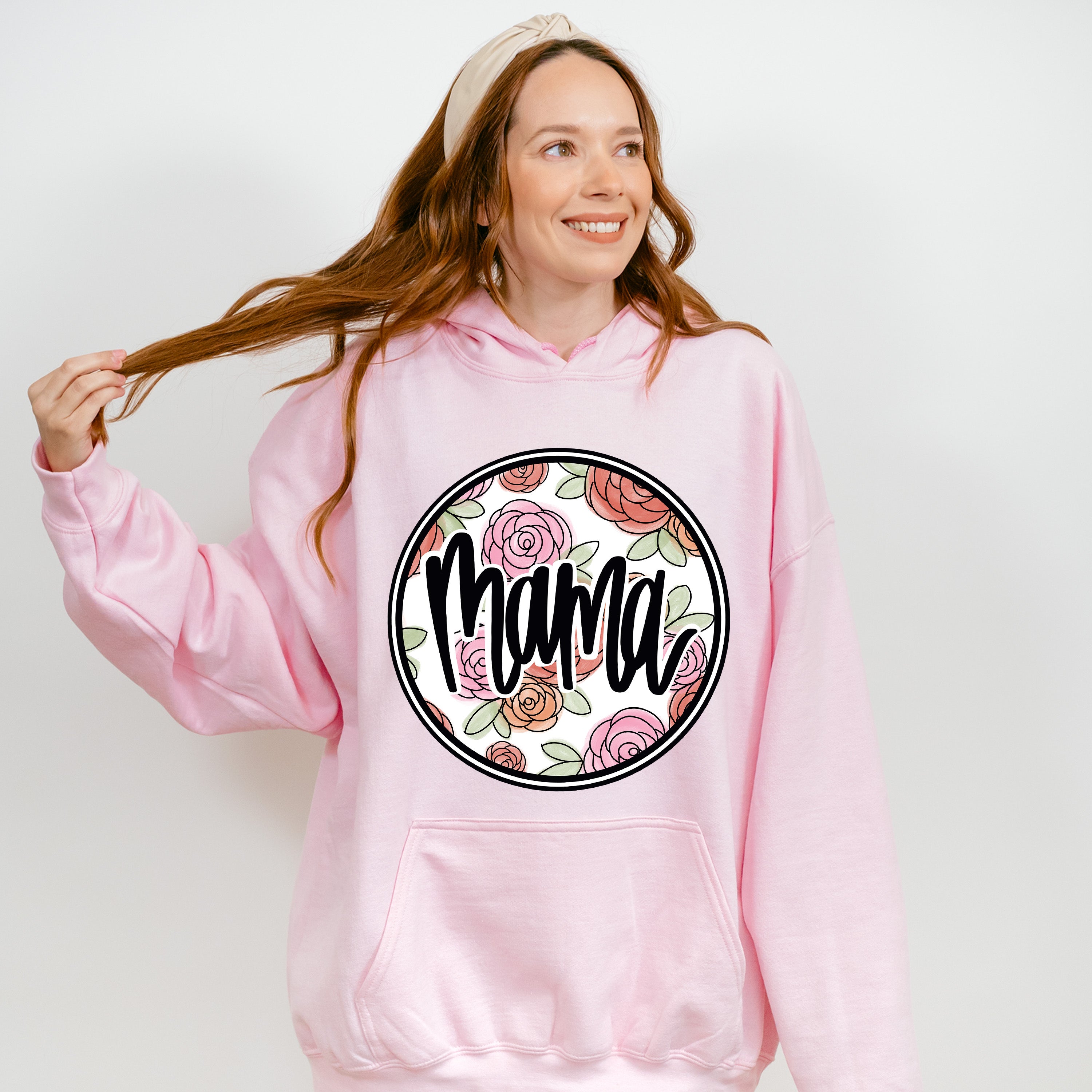 Circle Roses Mama Mother's Day Unisex Crewneck T-Shirt Sweatshirt Hoodie