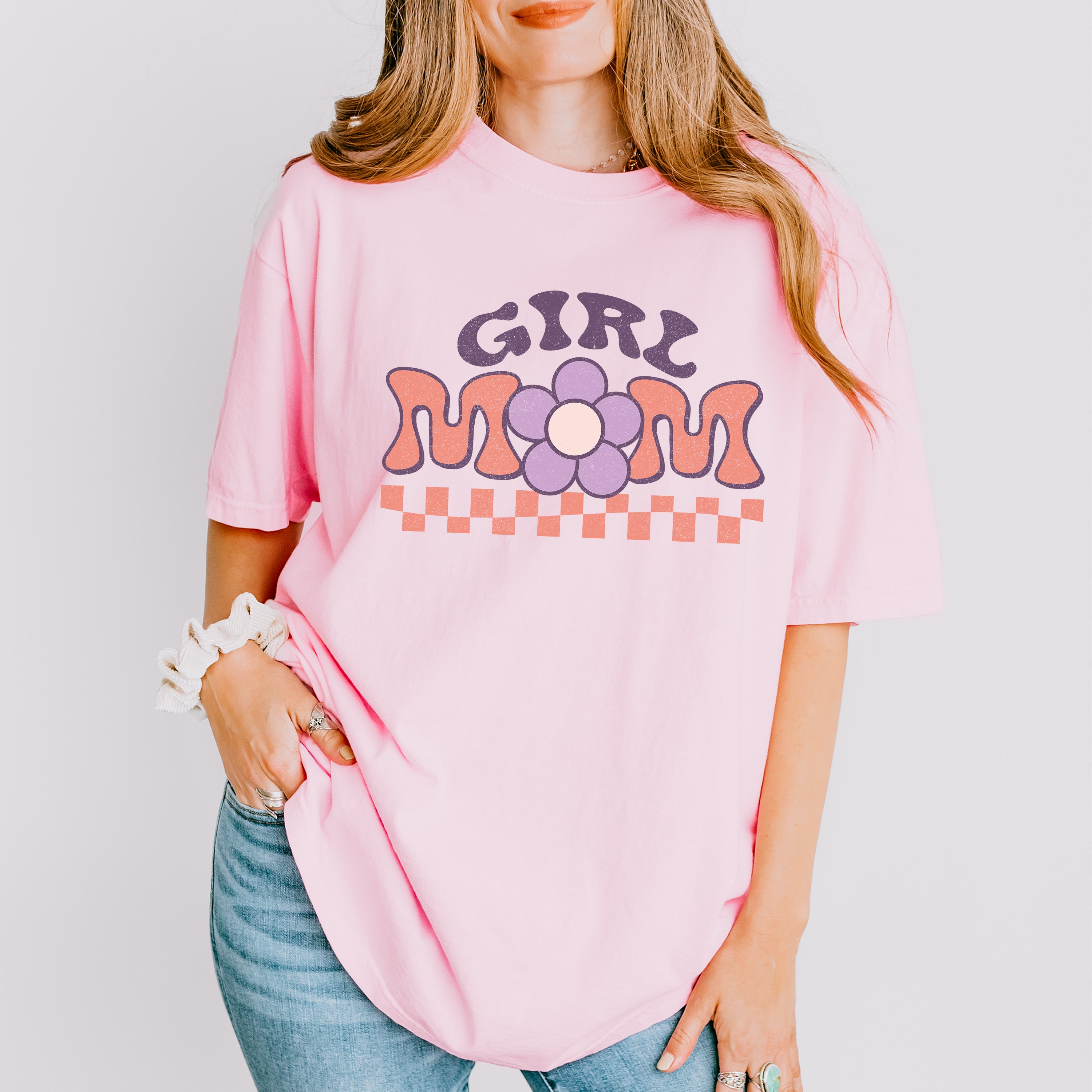 Girl Mom Mother's Day Unisex Crewneck T-Shirt Sweatshirt Hoodie