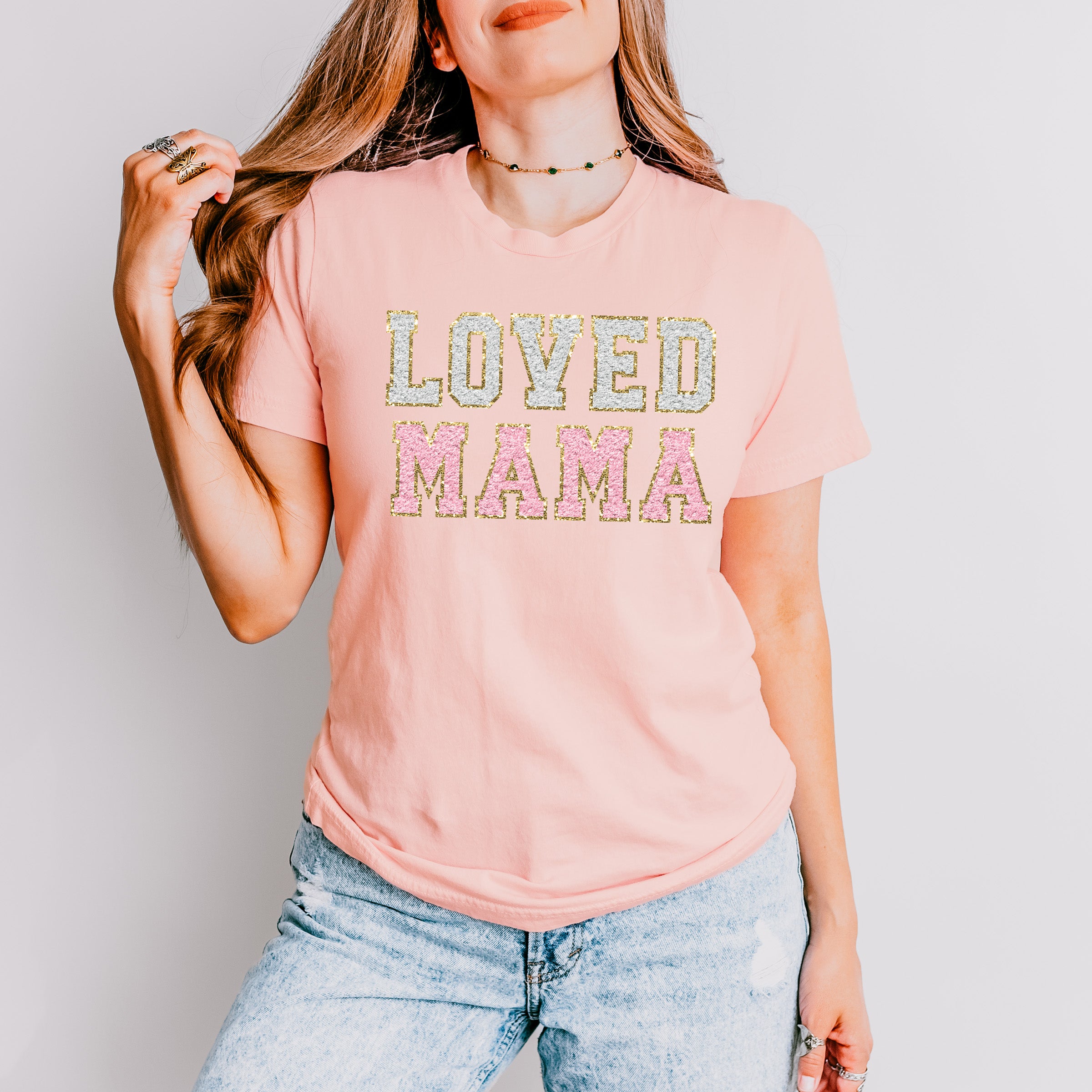 Loved Mama Mother's Day Unisex Crewneck T-Shirt Sweatshirt Hoodie