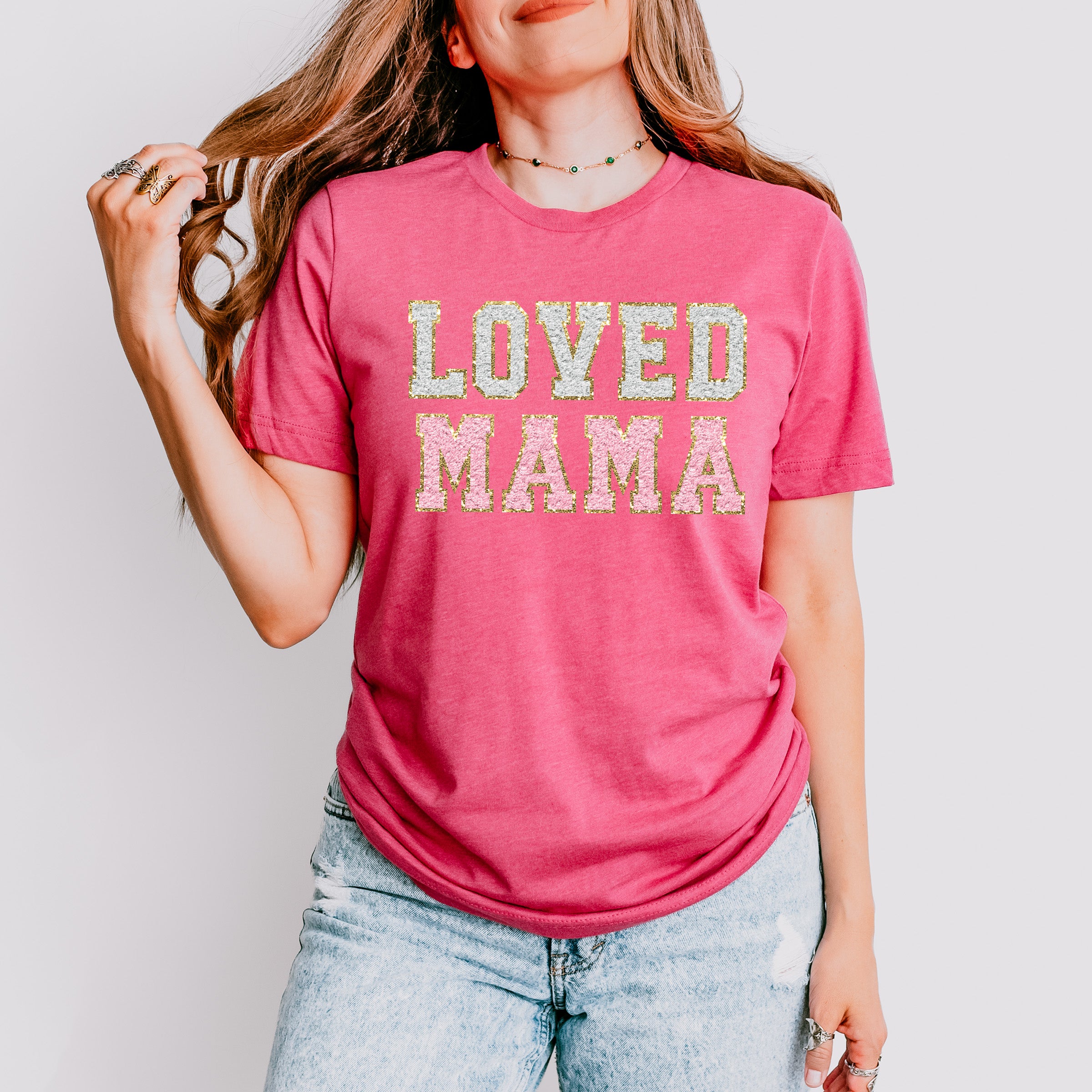 Loved Mama Mother's Day Unisex Crewneck T-Shirt Sweatshirt Hoodie