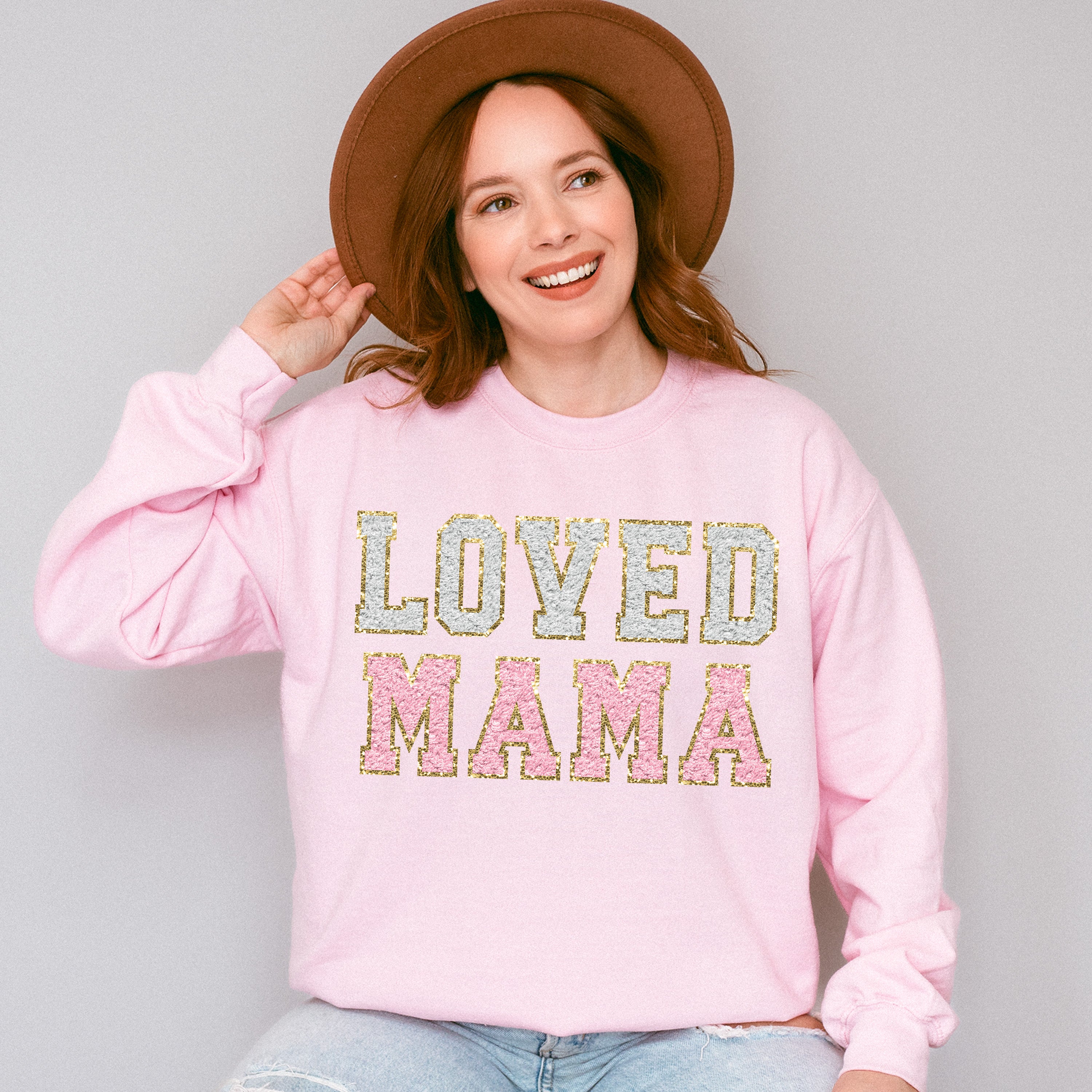 Loved Mama Mother's Day Unisex Crewneck T-Shirt Sweatshirt Hoodie