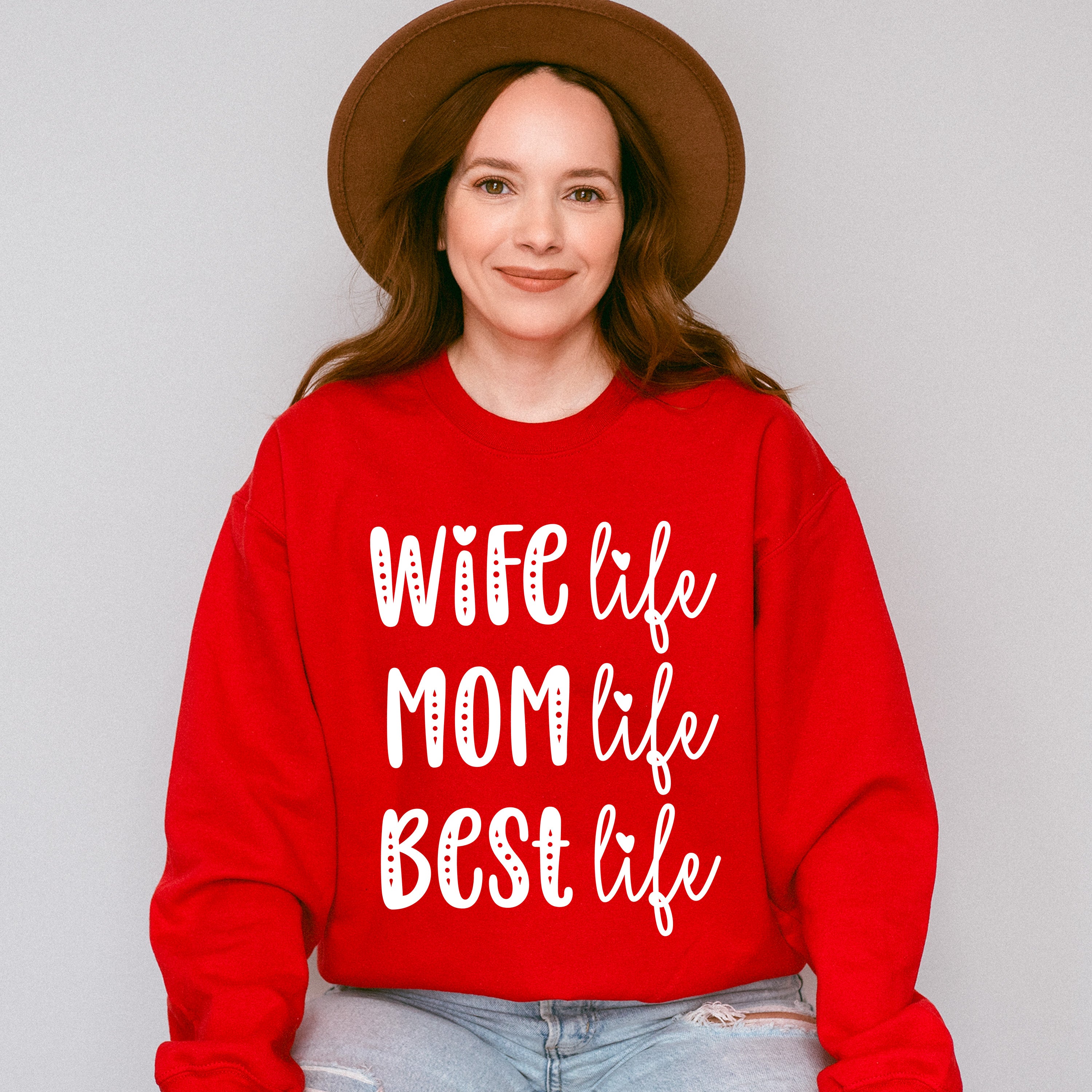 Best Life Mother's Day Unisex Crewneck T-Shirt Sweatshirt Hoodie