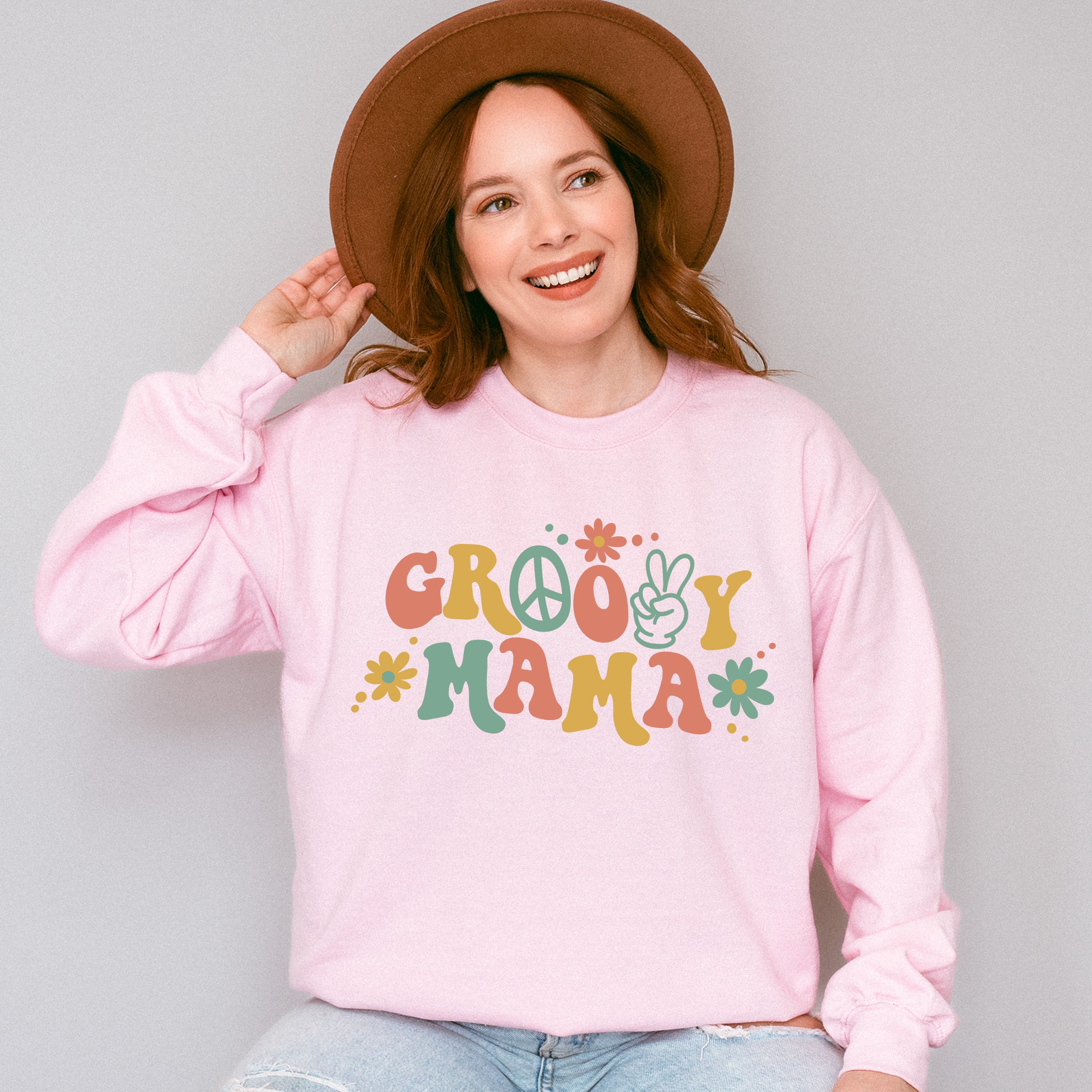 Groovy Mama Mother's Day Unisex Crewneck T-Shirt Sweatshirt Hoodie